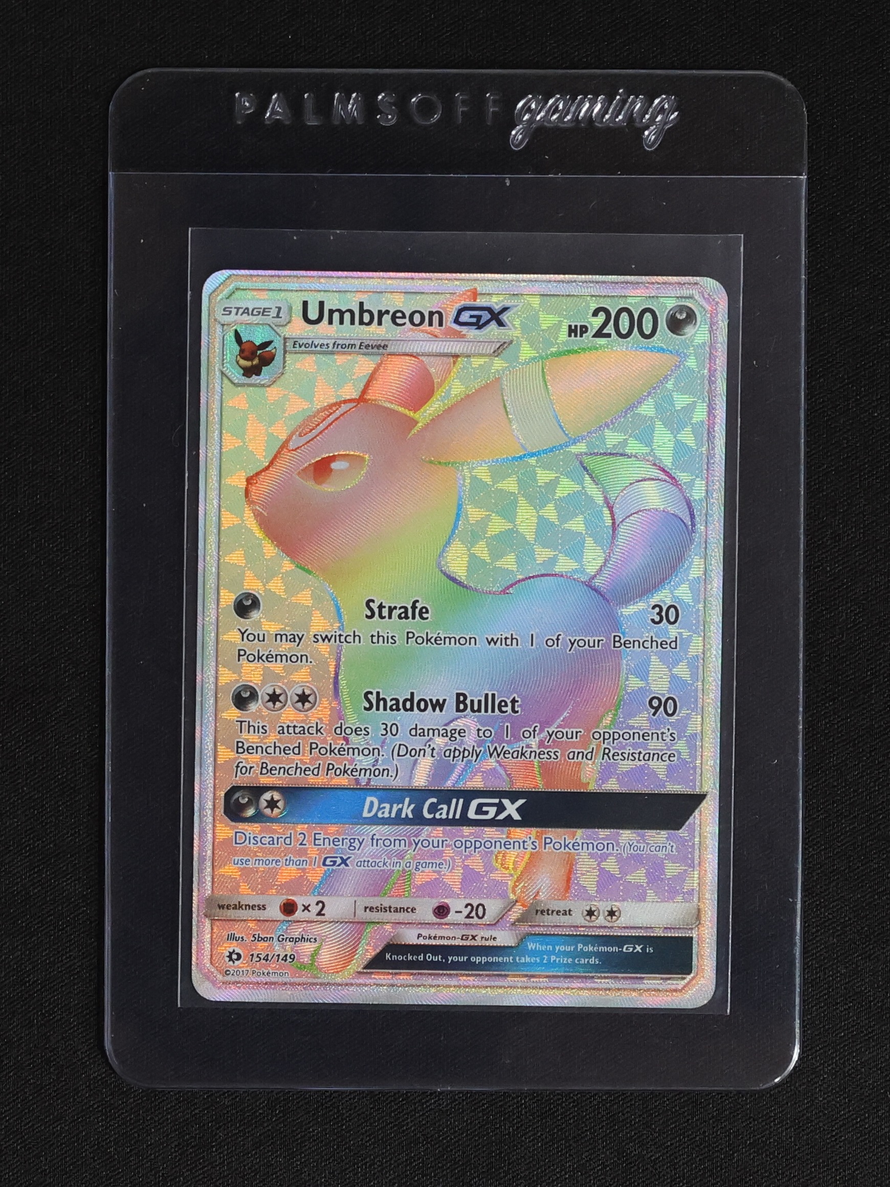 2017 Pokémon SM Base Set #154 Umbreon GX — front
