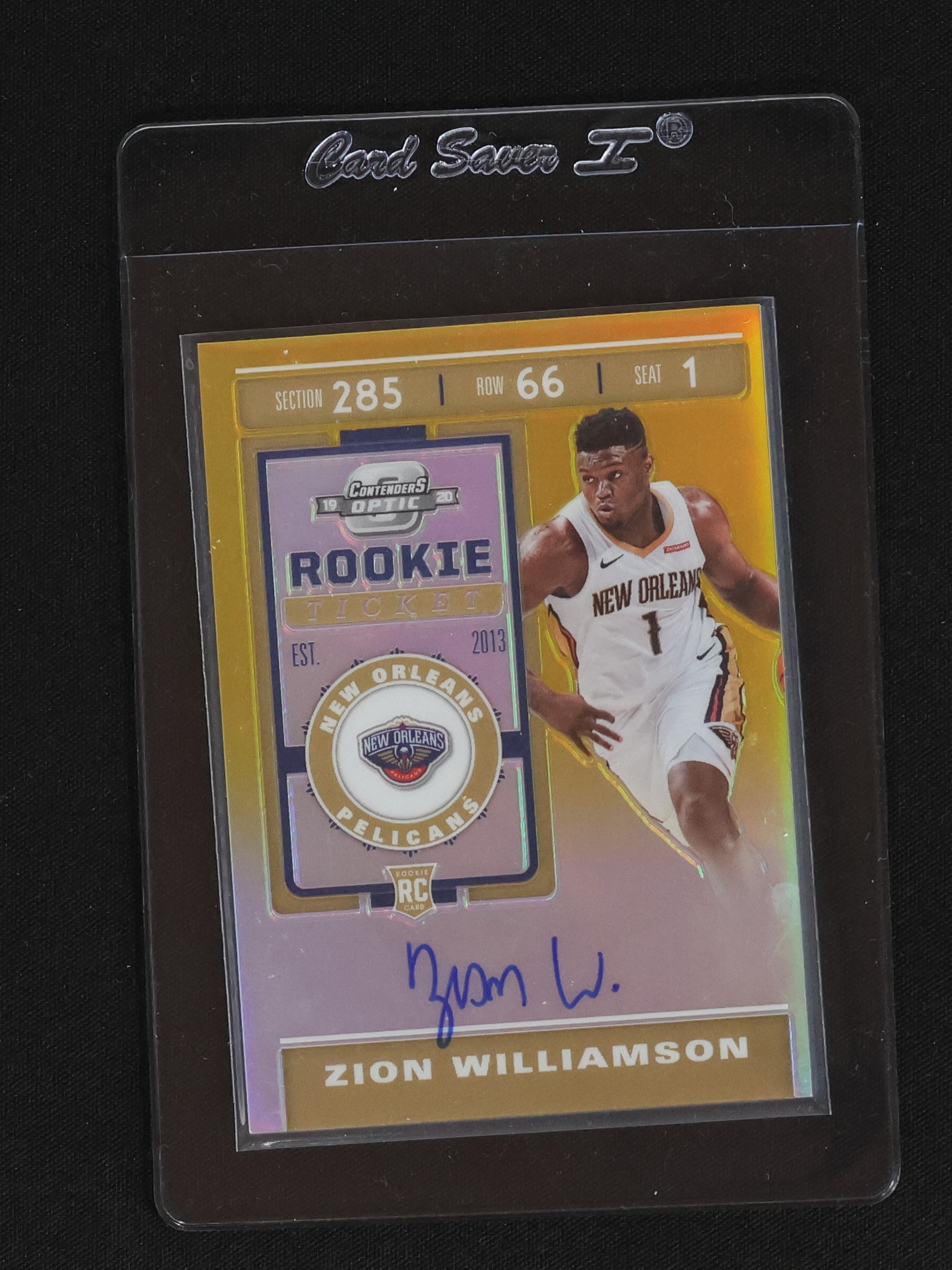 2019-20 Panini Contenders Optic #108 Zion Williamson Rookie Ticket — front