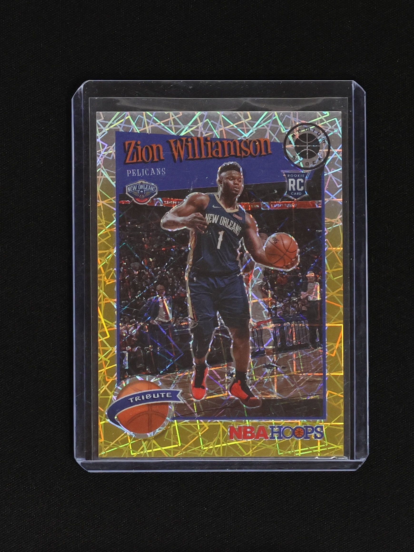 2019-20 Panini NBA Hoops Premium Stock Tribute #296 Zion Williamson — front
