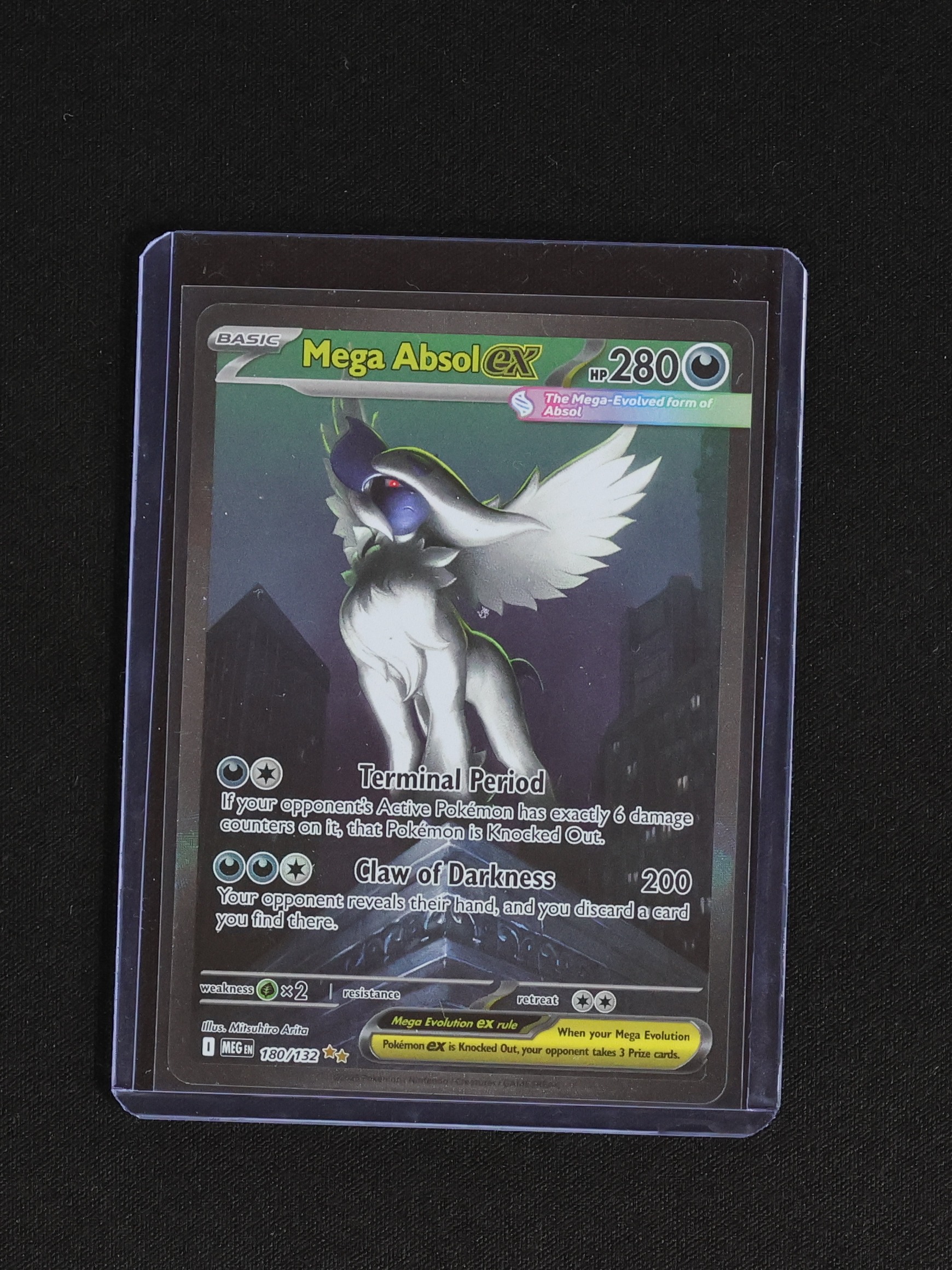 Pokemon TCG ME01: Mega Evolution #180/132 Mega Absol EX — front