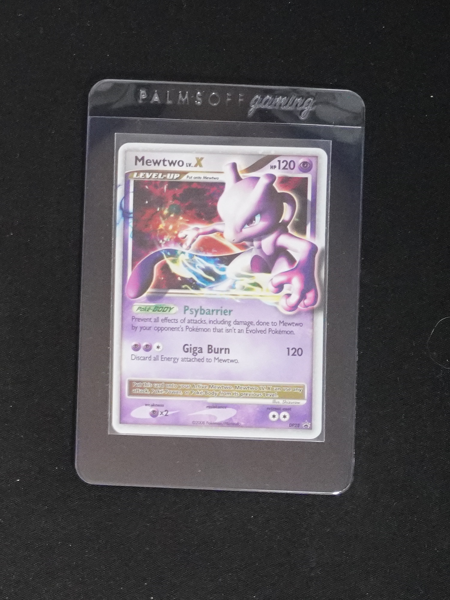 2008 Black Star Promo #DP28 Mewtwo LV.X — front