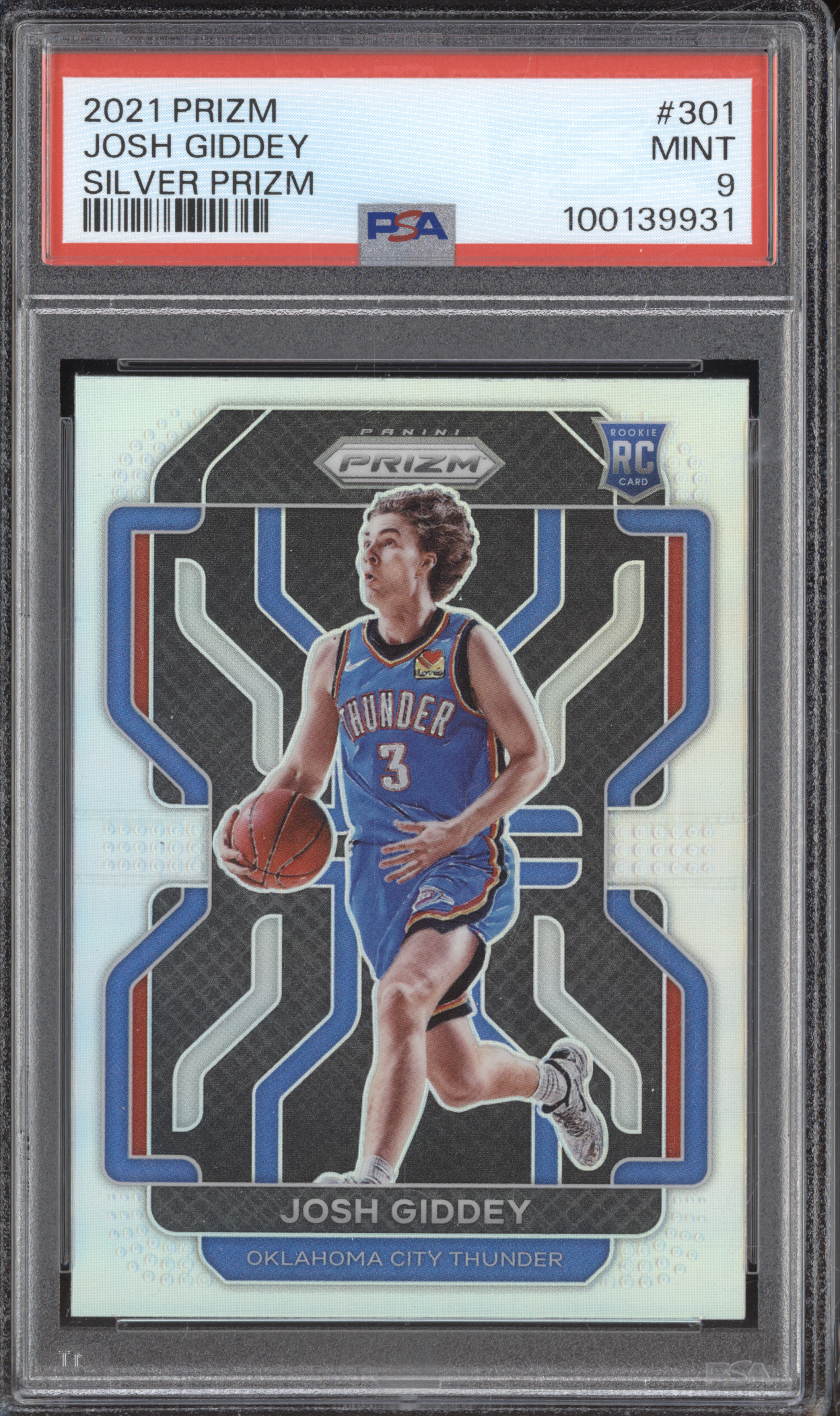 2021 Panini Prizm #301 Josh Giddey Silver Prizm — front