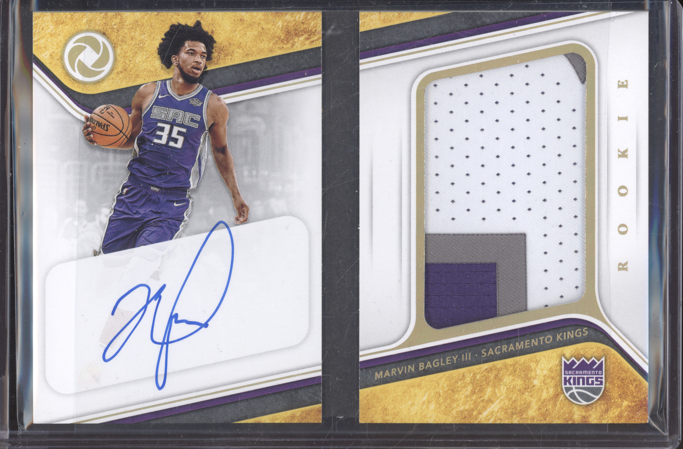 2018 Panini Opulence Marvin Bagley III Rookie Patch Auto Booklet — front