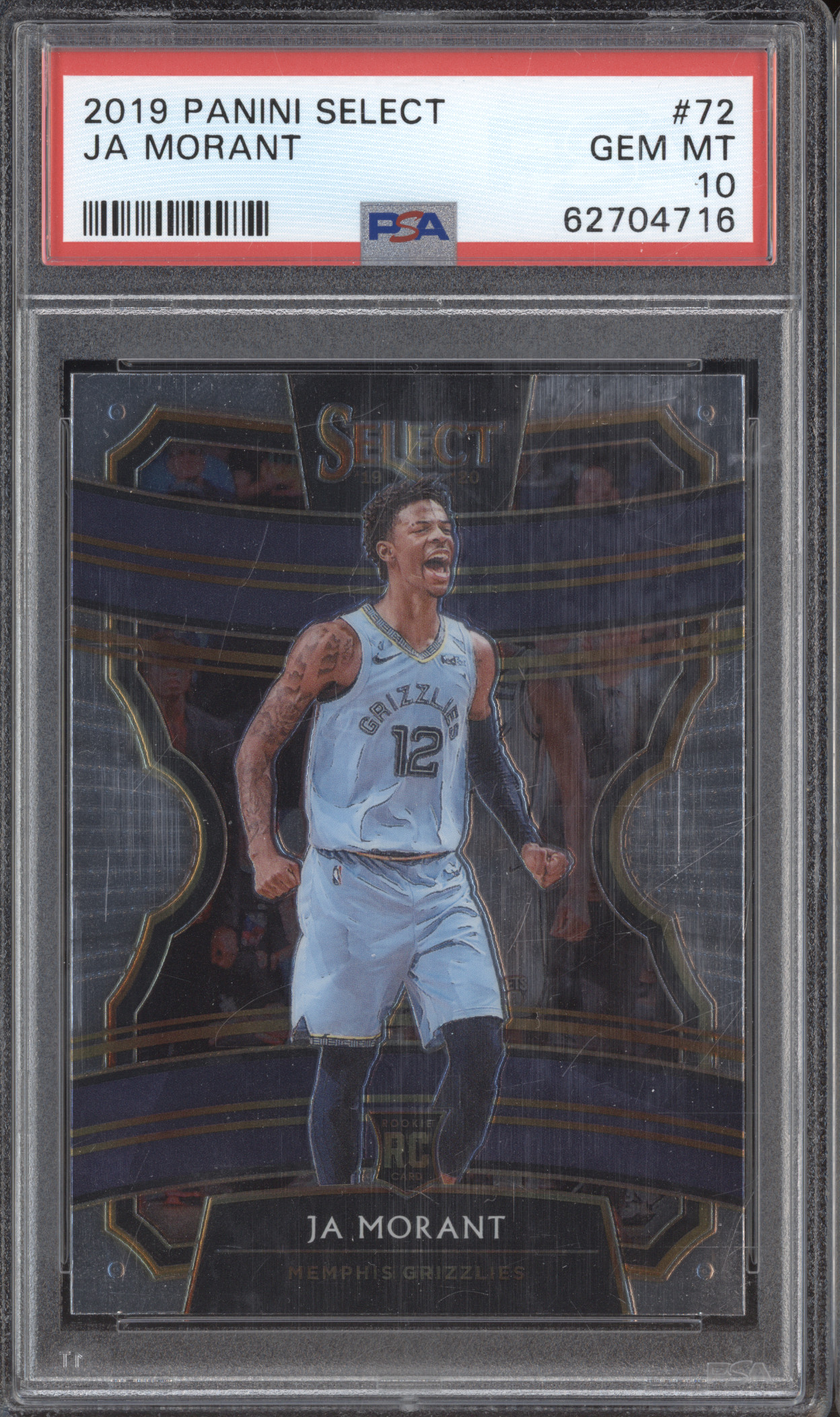 2019 Panini Select #72 Ja Morant — front