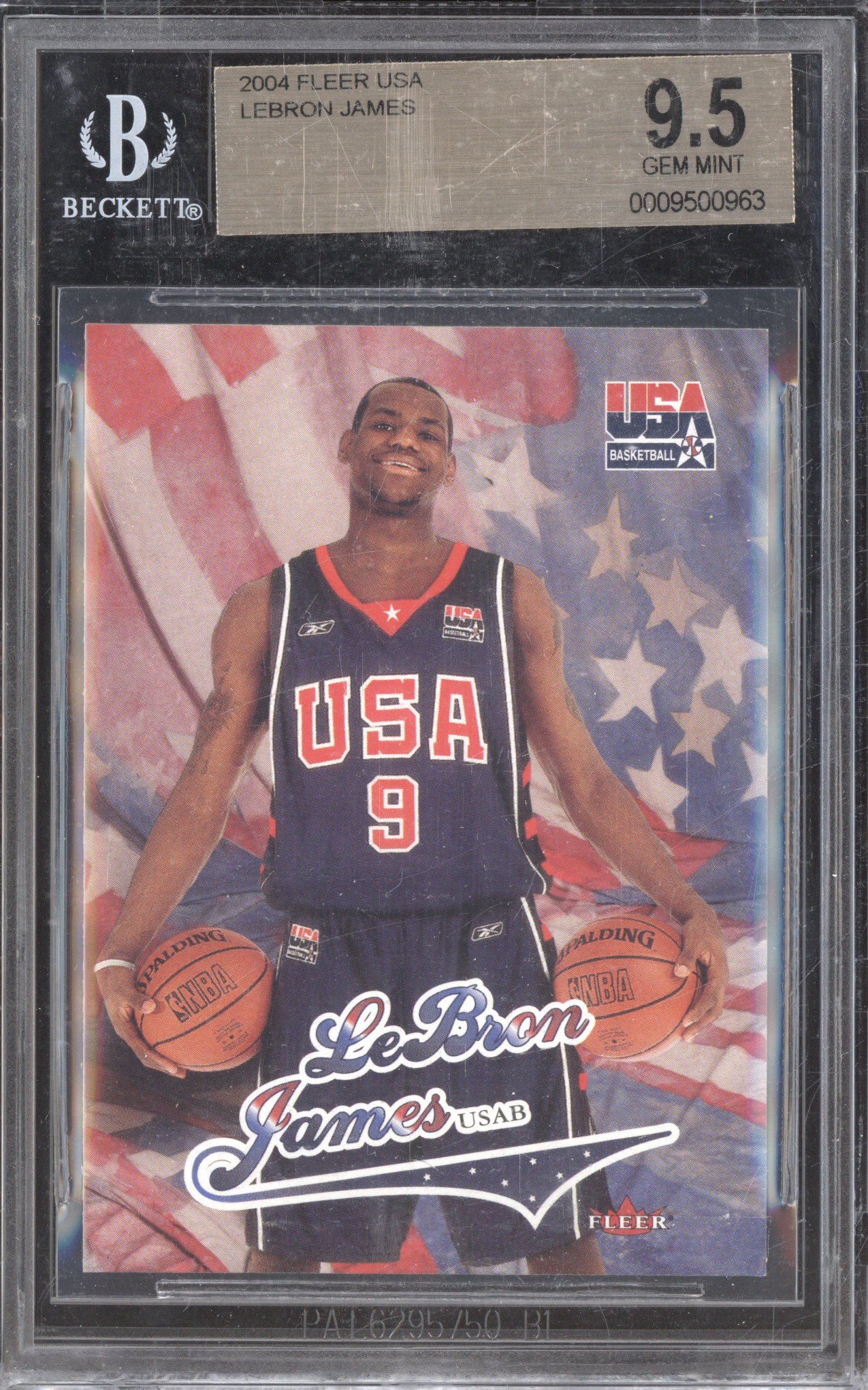 2004 Fleer USA #NNO LeBron James — front
