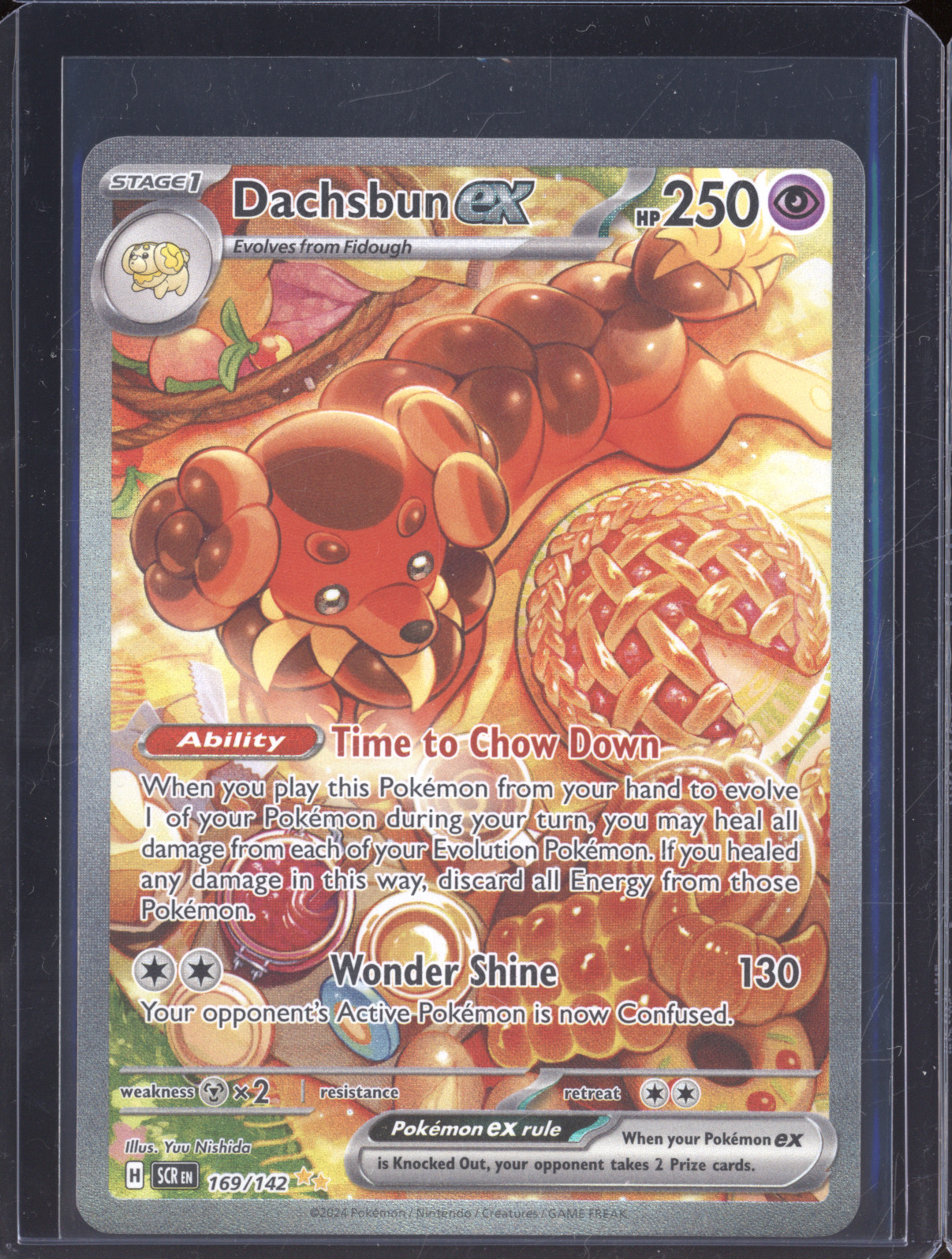 2024 Pokemon S&V Stellar Crown #169/142 Dachsbun ex — front
