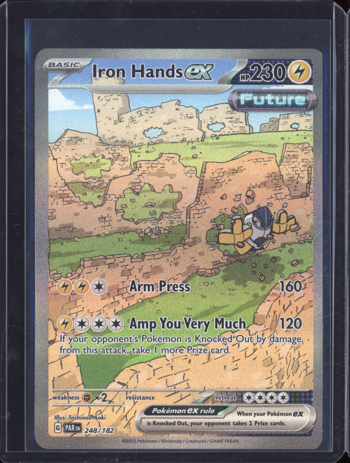 2023 Pokémon SV04: Paradox Rift #248/182 Iron Hands ex — front