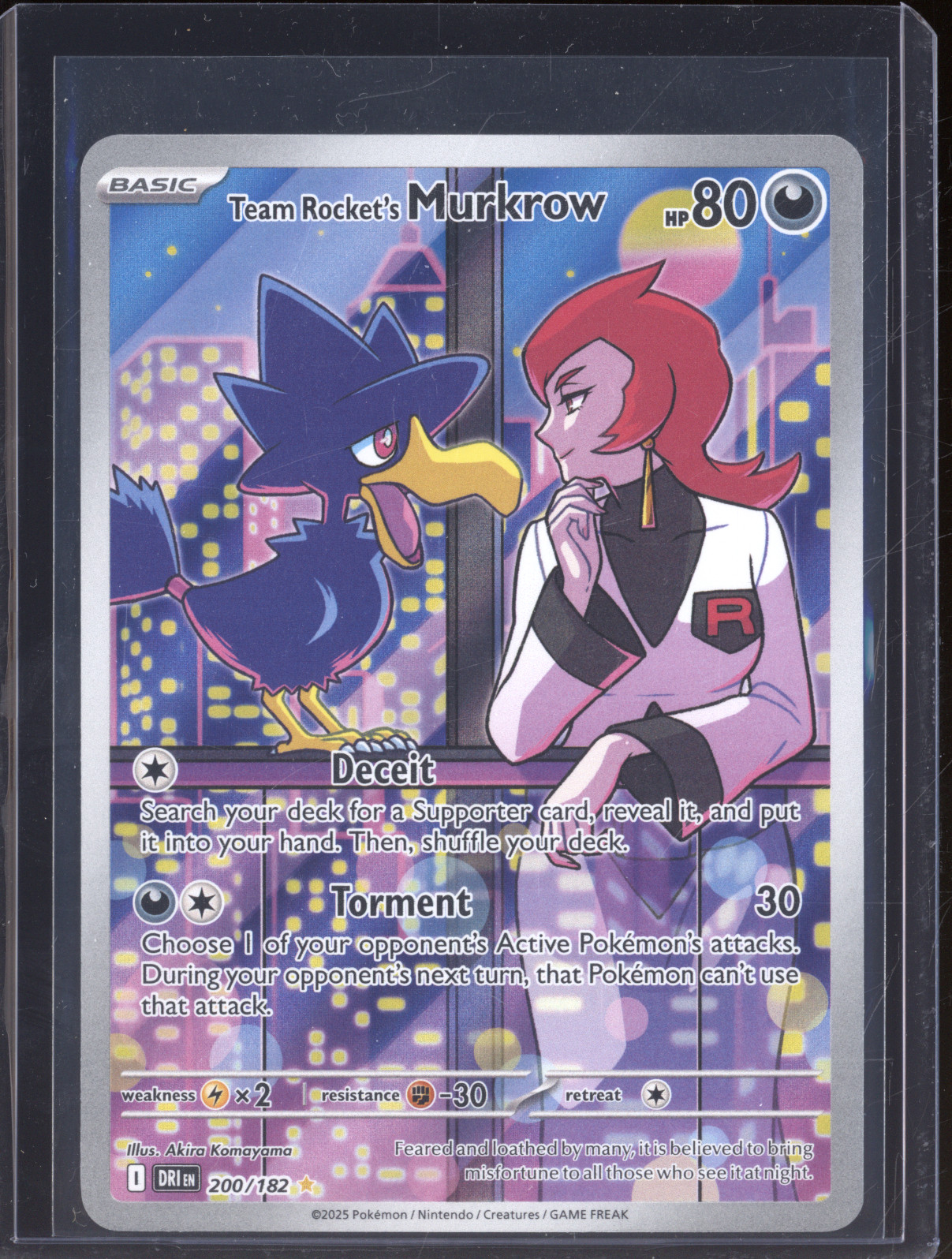 2025 Pokémon #200 Team Rocket's Murkrow — front