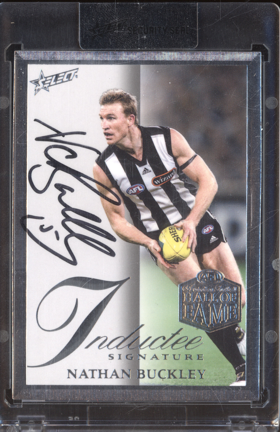 1997 Select AFL Inductee Signature Nathan Buckley — front