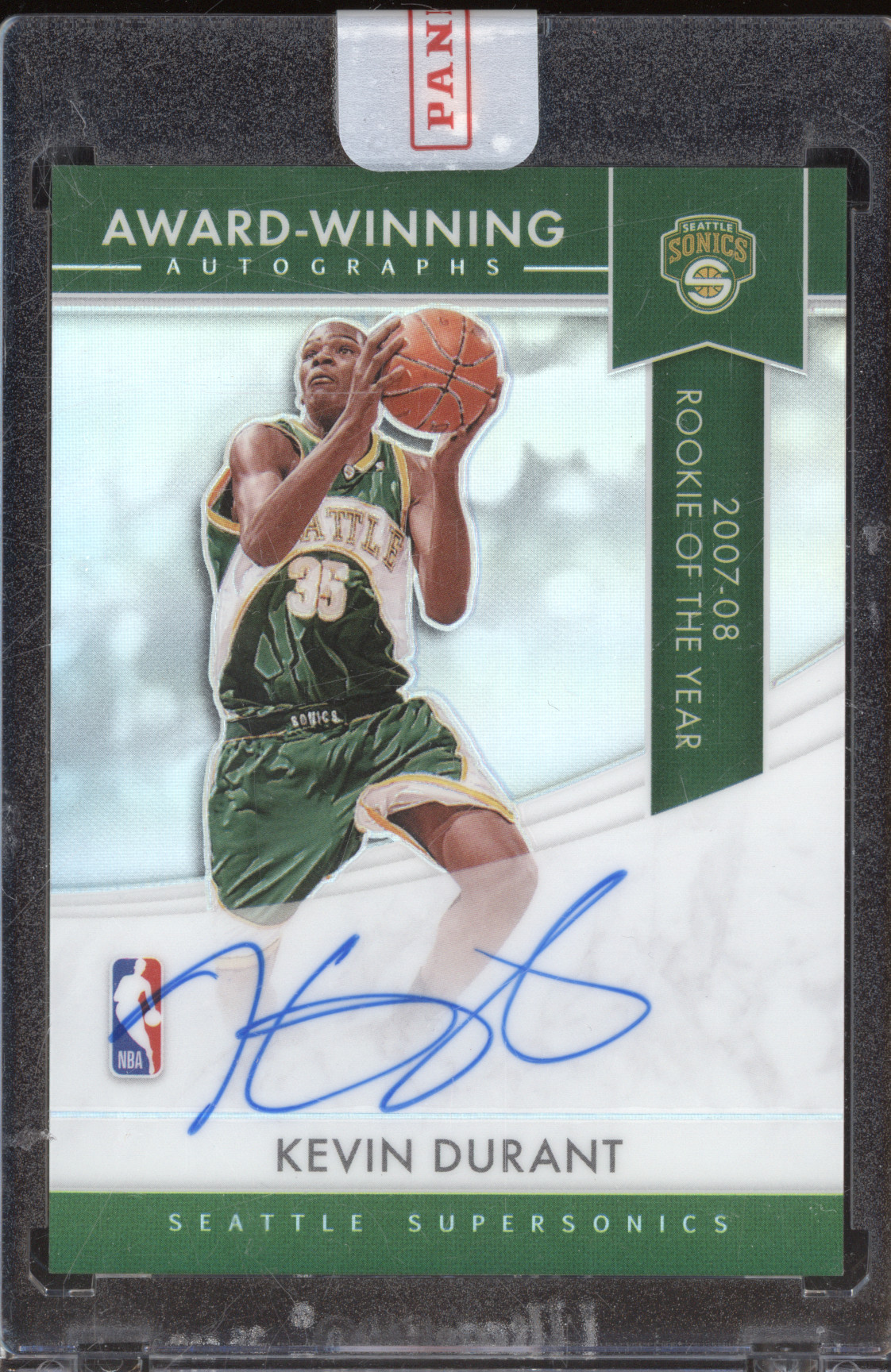 2007 Panini Award-Winning Autographs #AW-KDU Kevin Durant — front