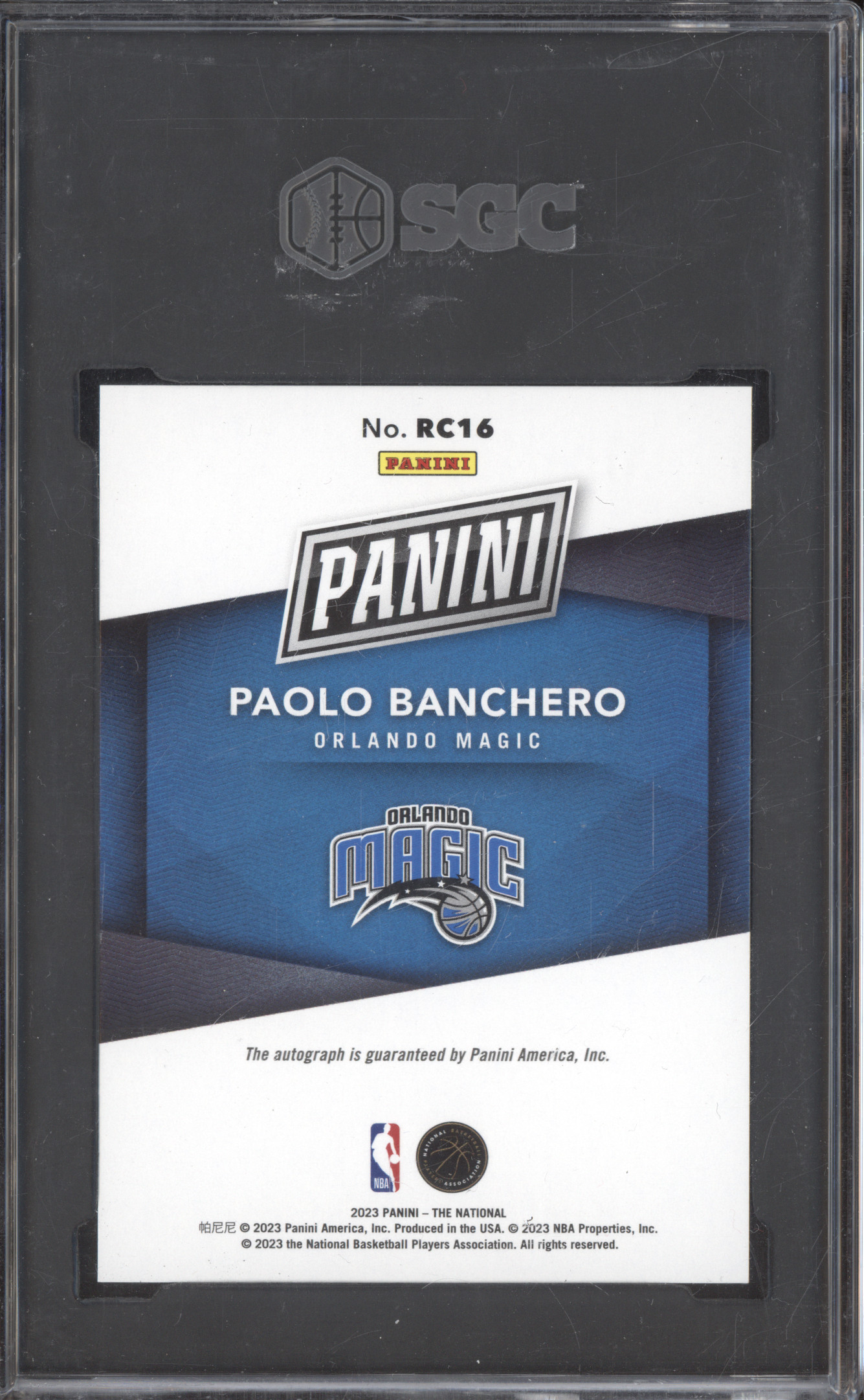 2023 Panini National Convention #RC16 Paolo Banchero — front