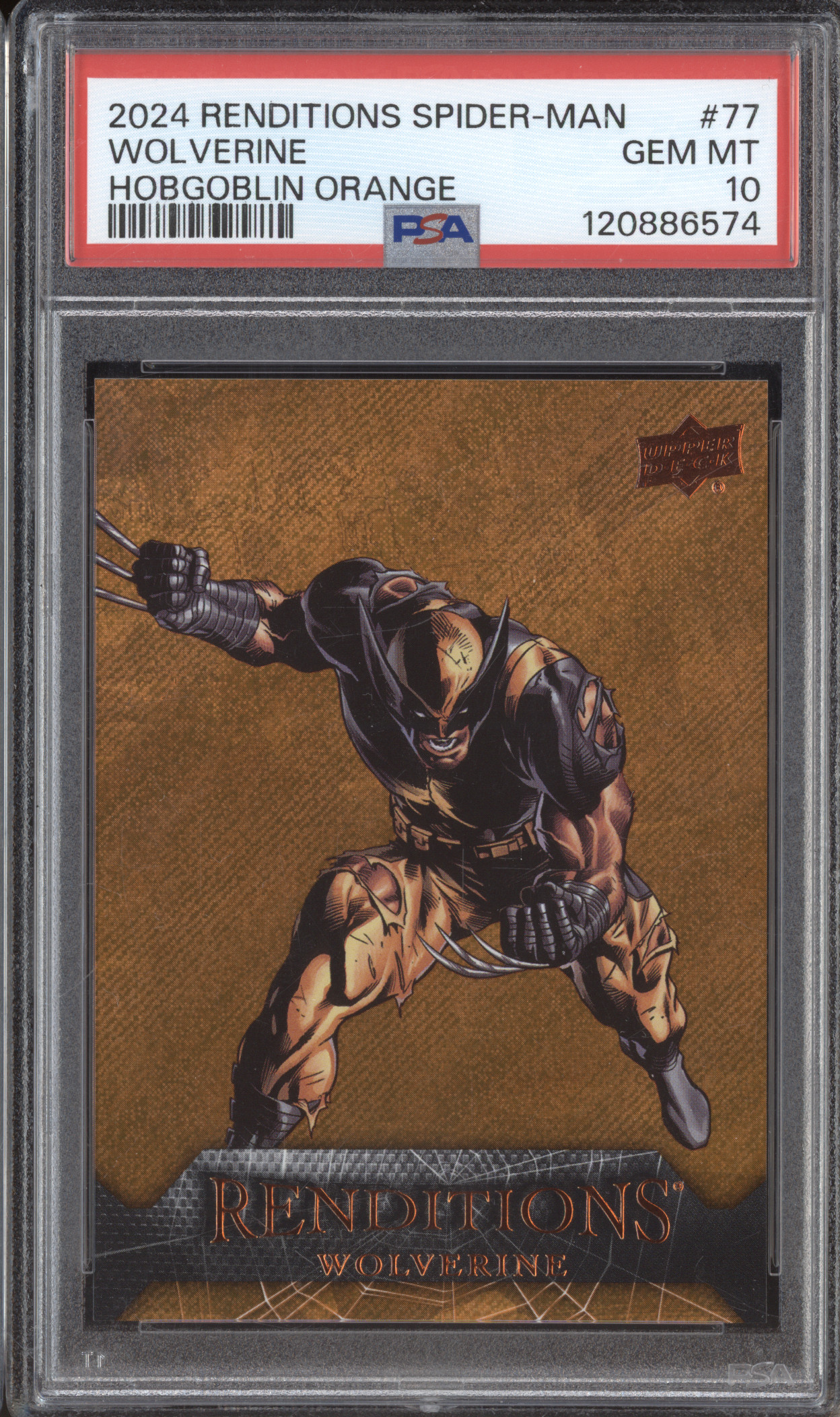 2024 Renditions Spider-Man #77 Wolverine Hobgoblin Orange — front