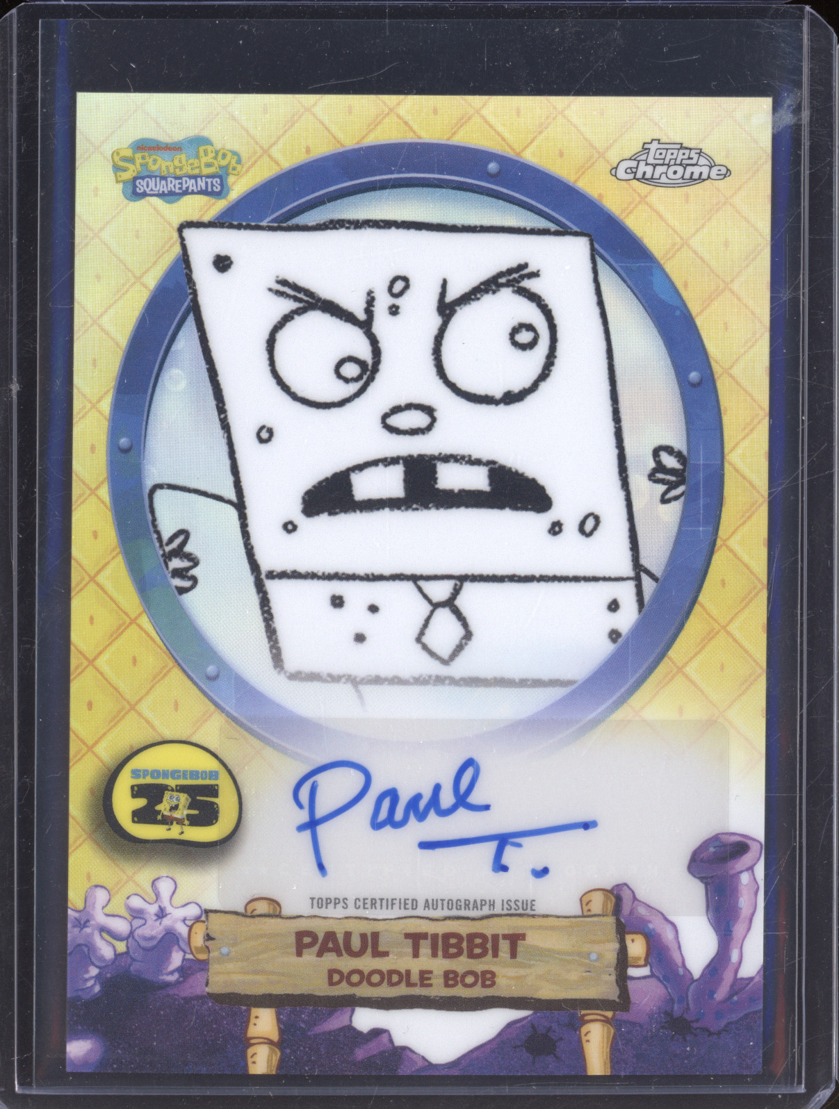 2025 Topps Chrome SpongeBob #SA-DO Paul Tibbit - DoodleBob — front