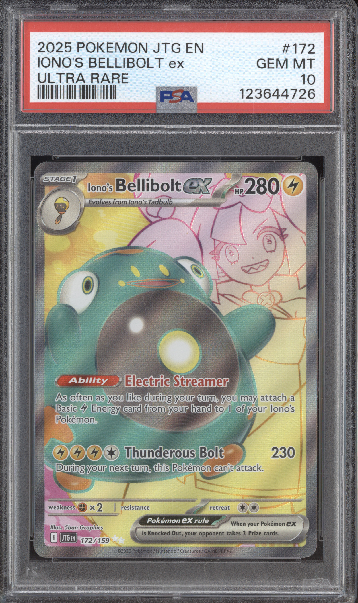2025 Pokemon Journey Together #172 Iono's Bellibolt ex — front