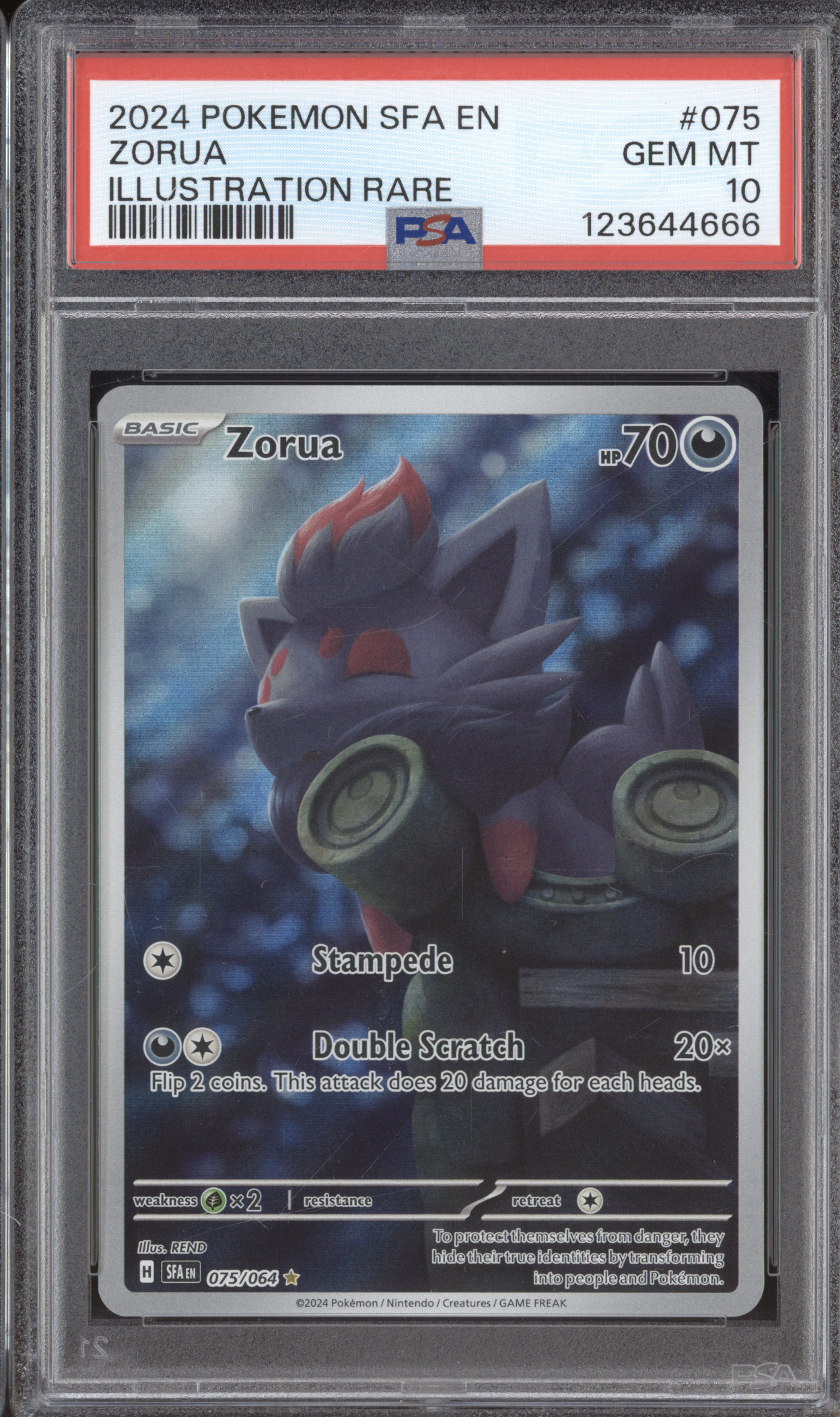 2024 Pokemon SFA EN #075 Zorua Illustration Rare — front
