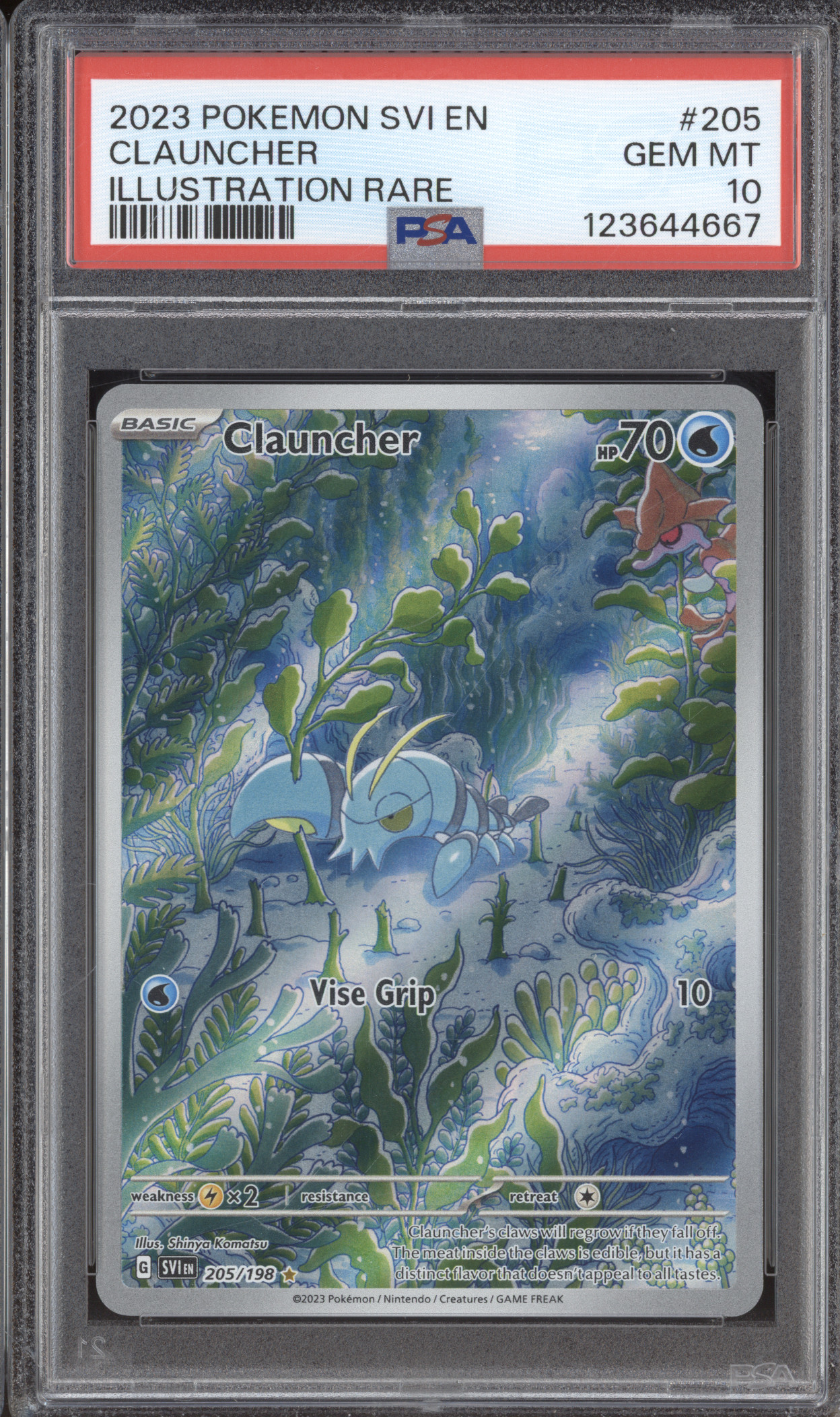2023 Pokémon SVI EN #205 Clauncher Illustration Rare — front