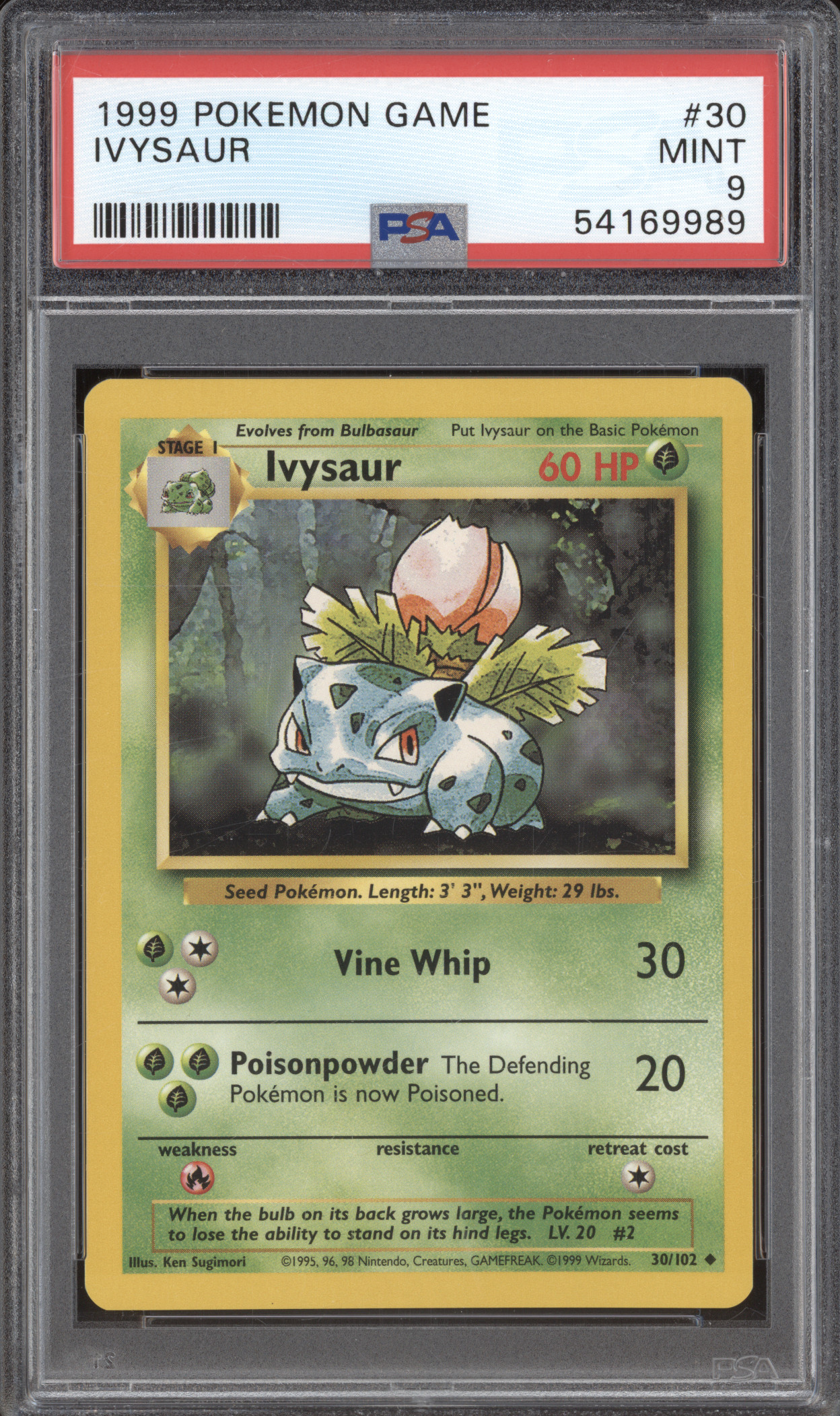 1999 Pokemon #30 Ivysaur — front