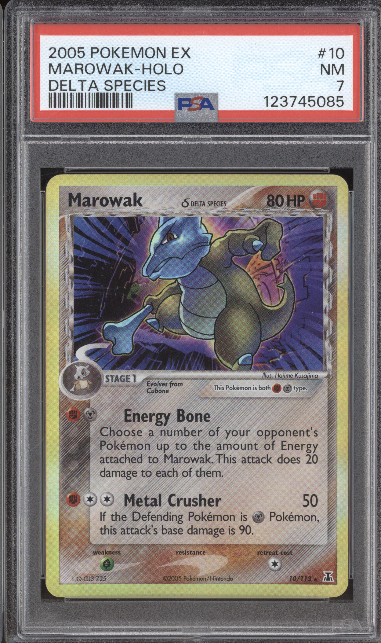 2005 Pokemon EX Delta Species #10 Marowak Holo — front