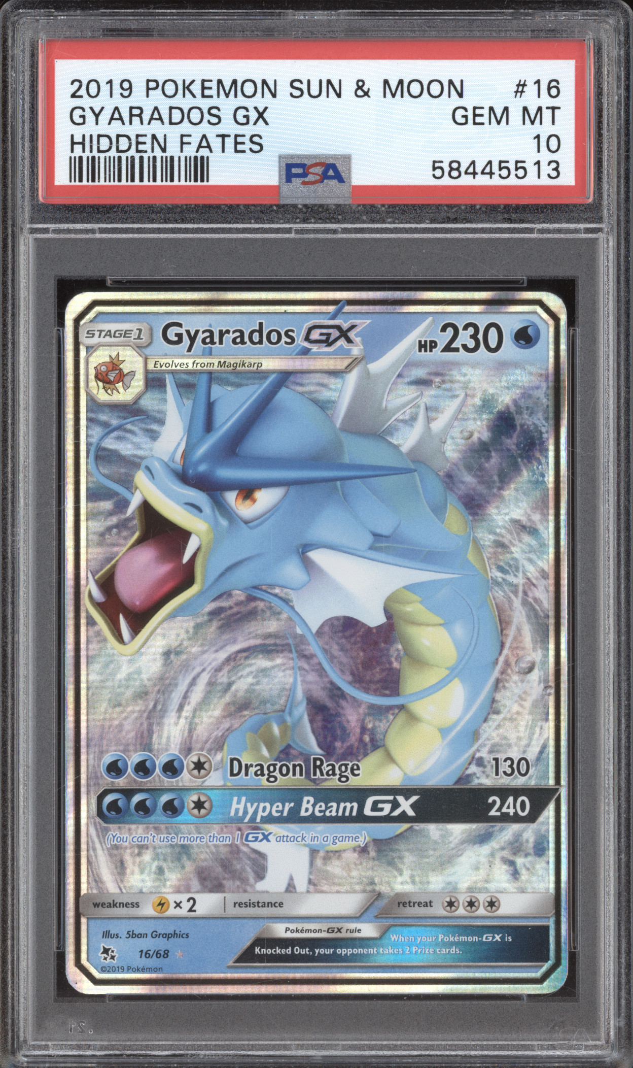 2019 Pokemon Sun & Moon #16 Gyarados GX — front