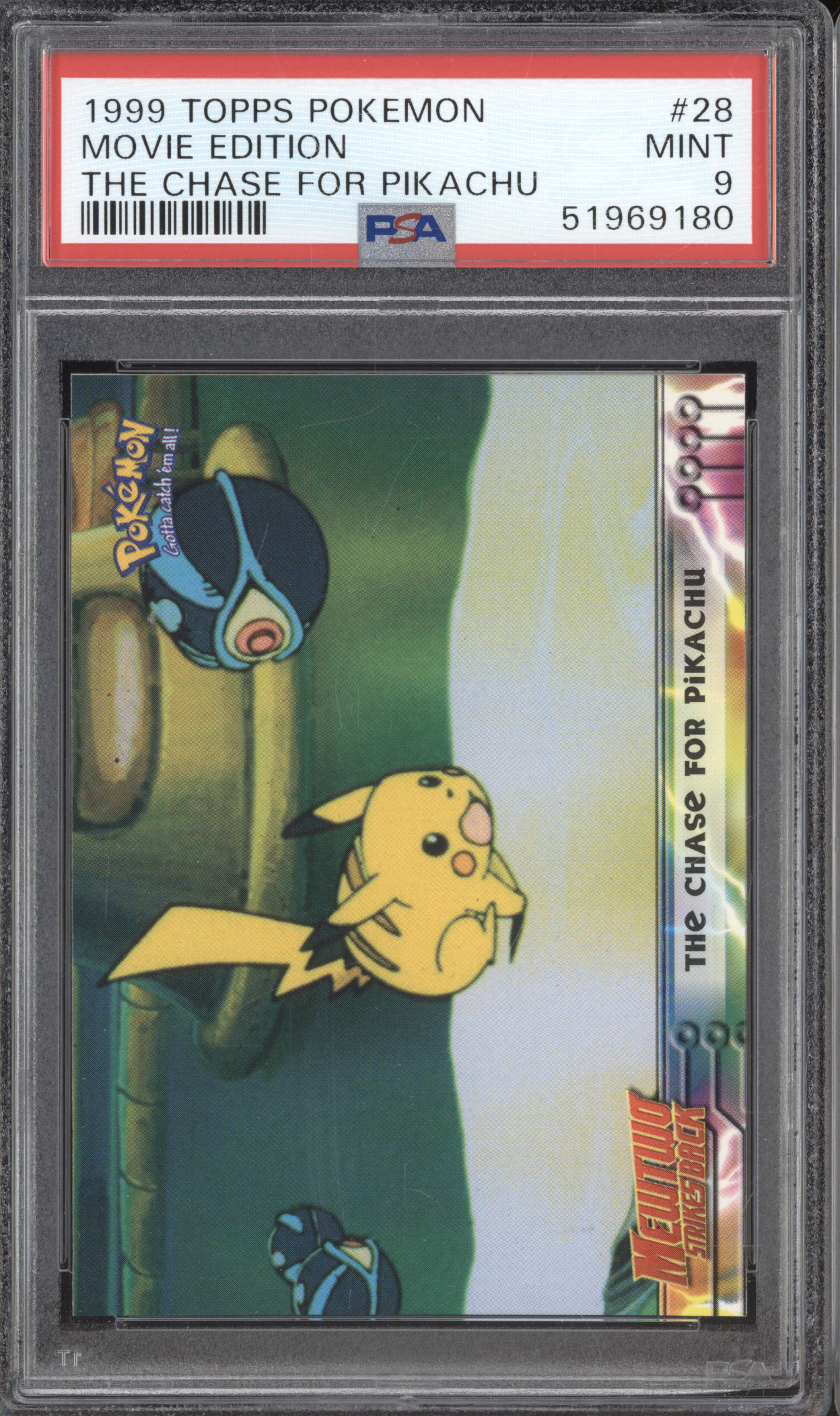 1999 Topps Pokemon Movie Edition #28 The Chase For Pikachu — front