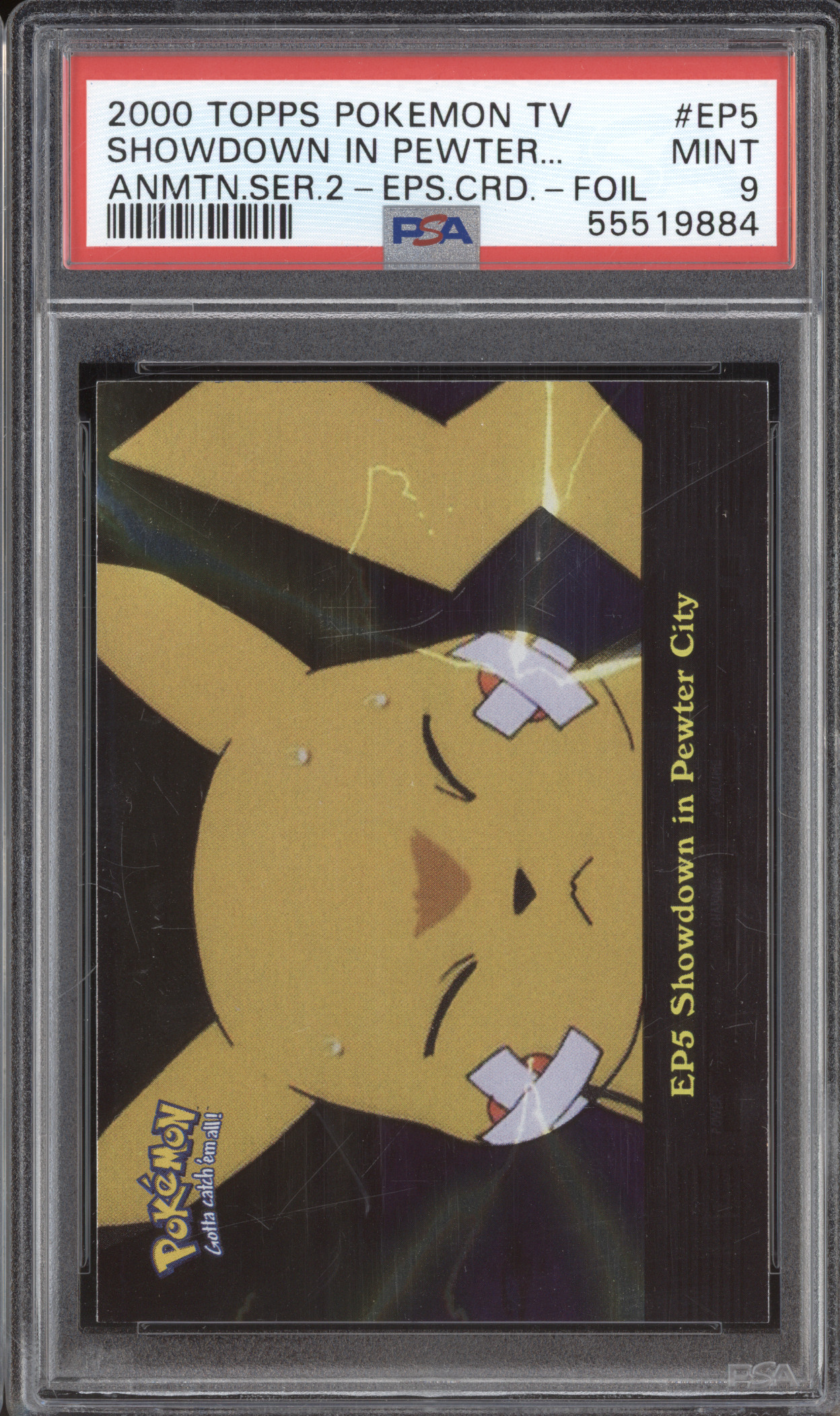 2000 Topps Pokemon TV #EP5 Showdown in Pewter City — front