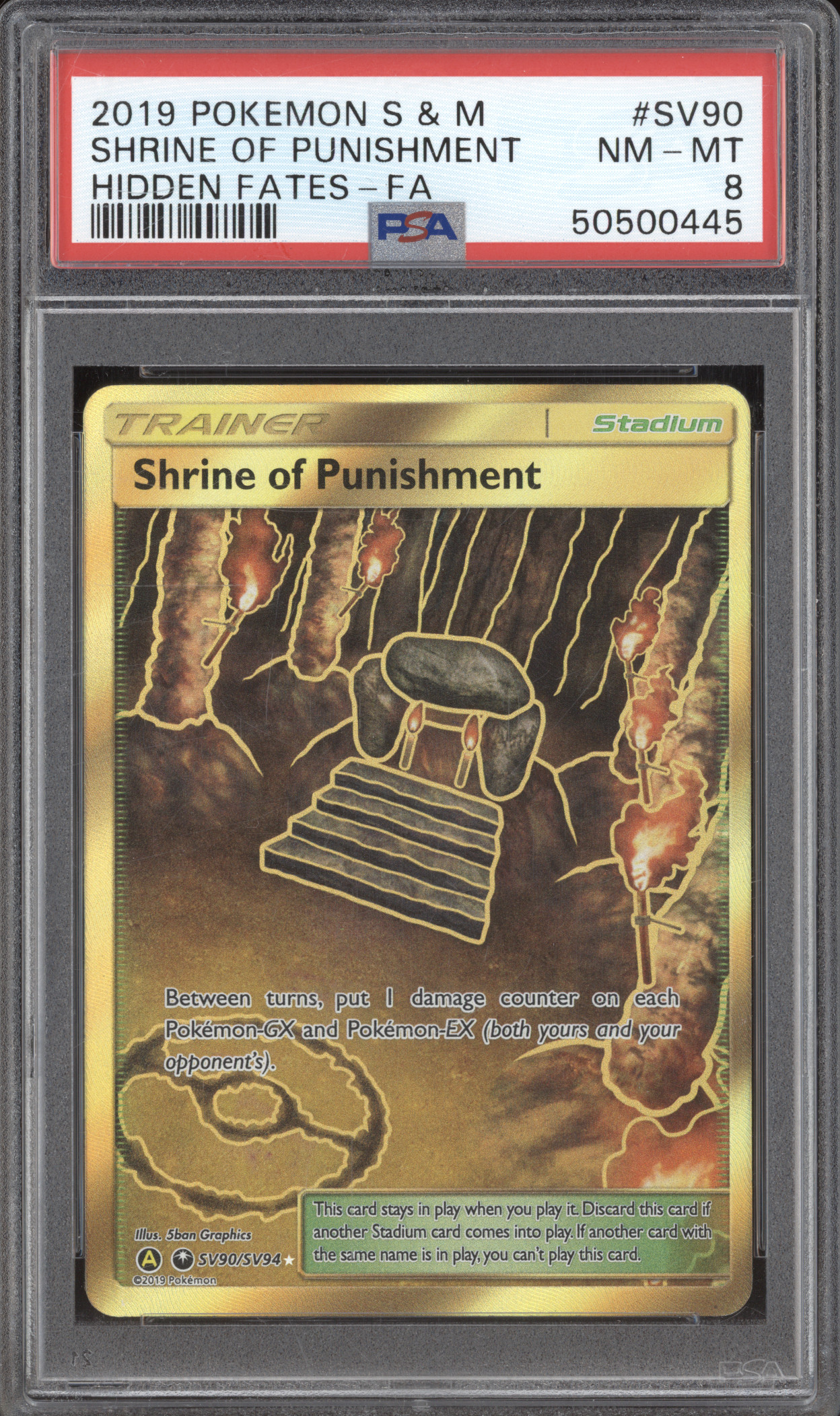 2019 Pokémon S&M Hidden Fates #SV90 Shrine of Punishment — front