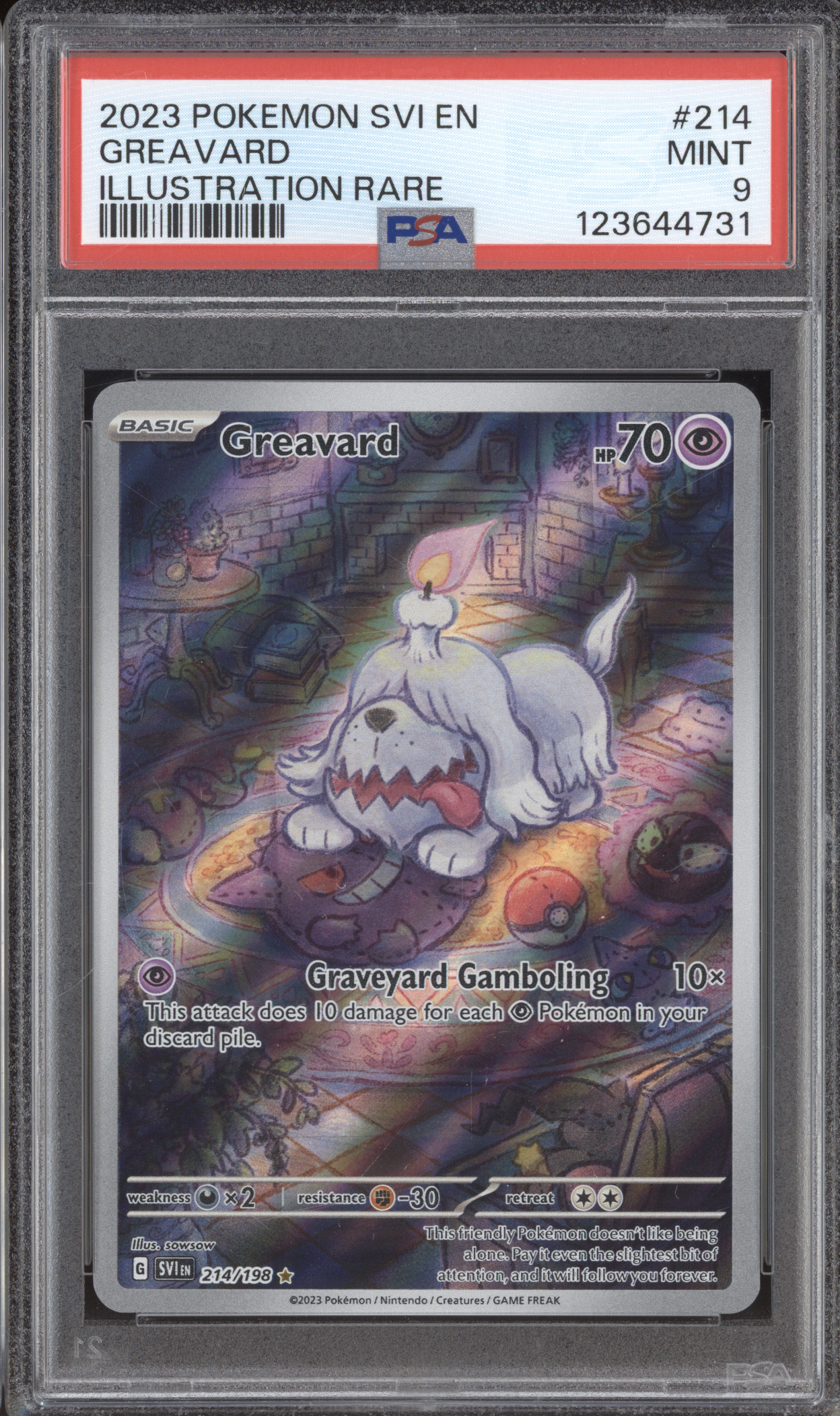2023 Pokémon SVI #214 Greavard Illustration Rare — front