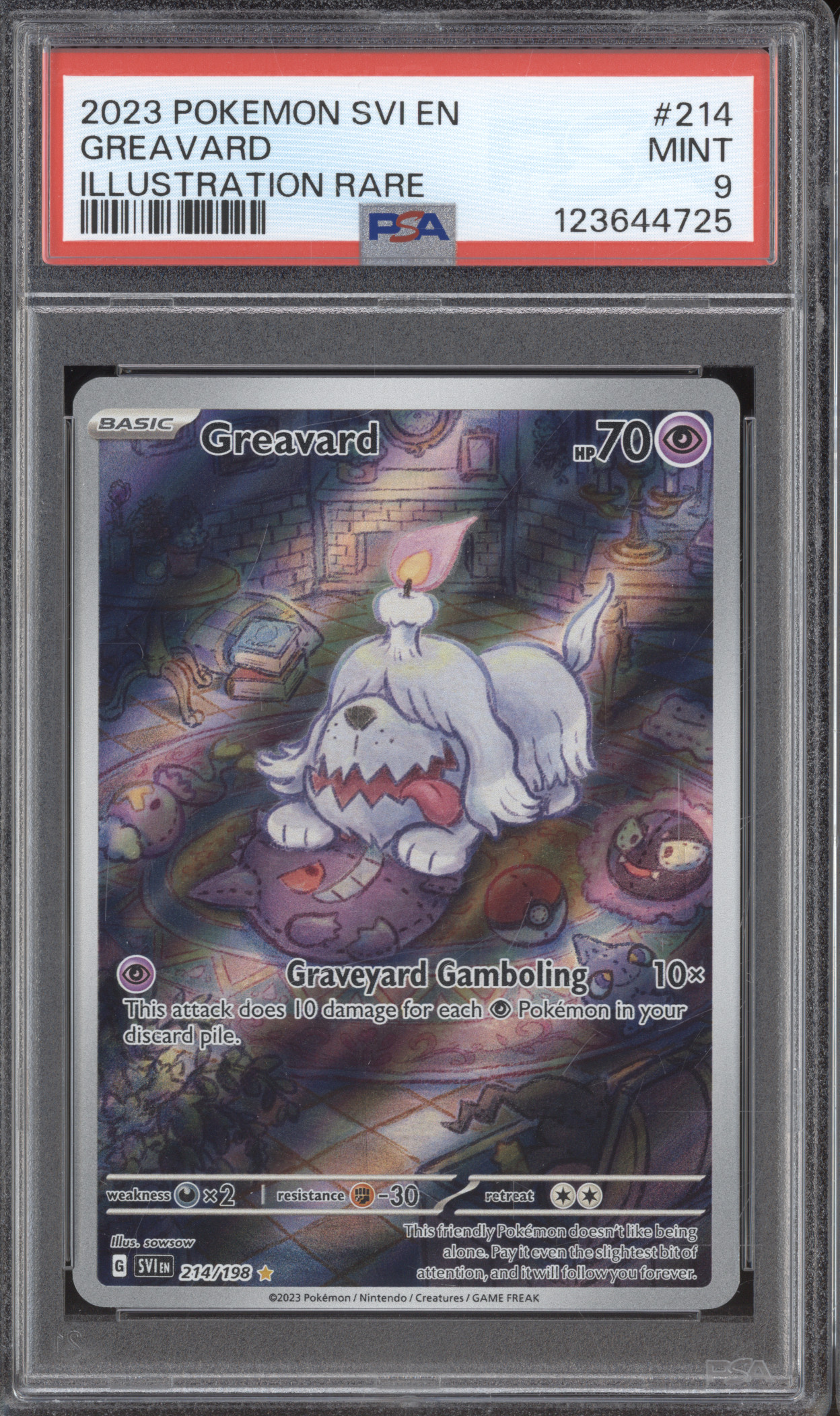 2023 Pokemon Scarlet & Violet #214 Greavard Illustration Rare — front