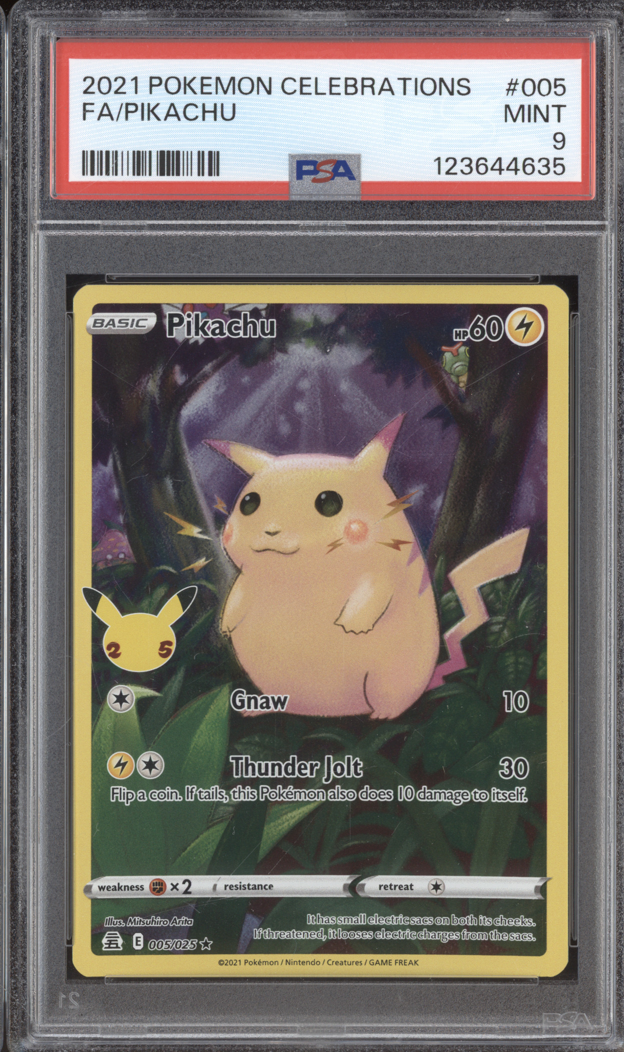 2021 Pokemon Celebrations #005 Pikachu Full Art — front