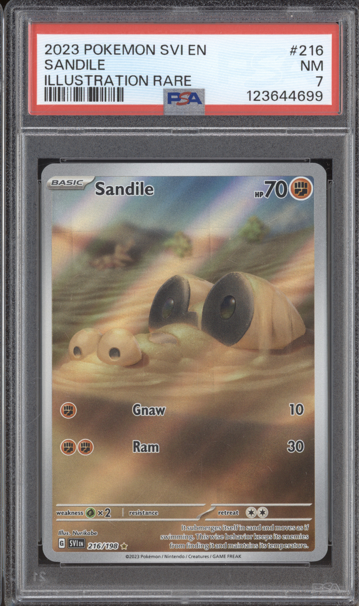 2023 Pokémon SVI #216 Sandile Illustration Rare — front