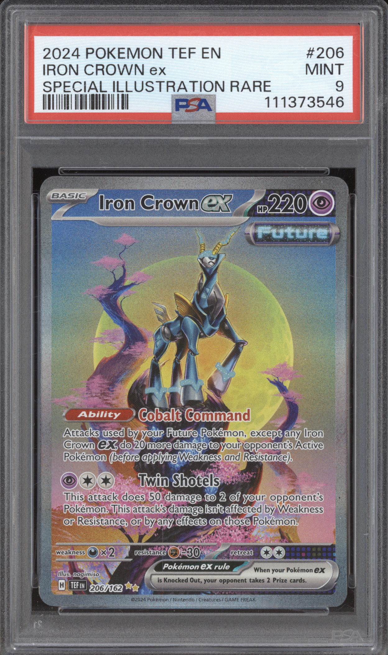 2024 Pokémon Temporal Forces #206 Iron Crown ex — front