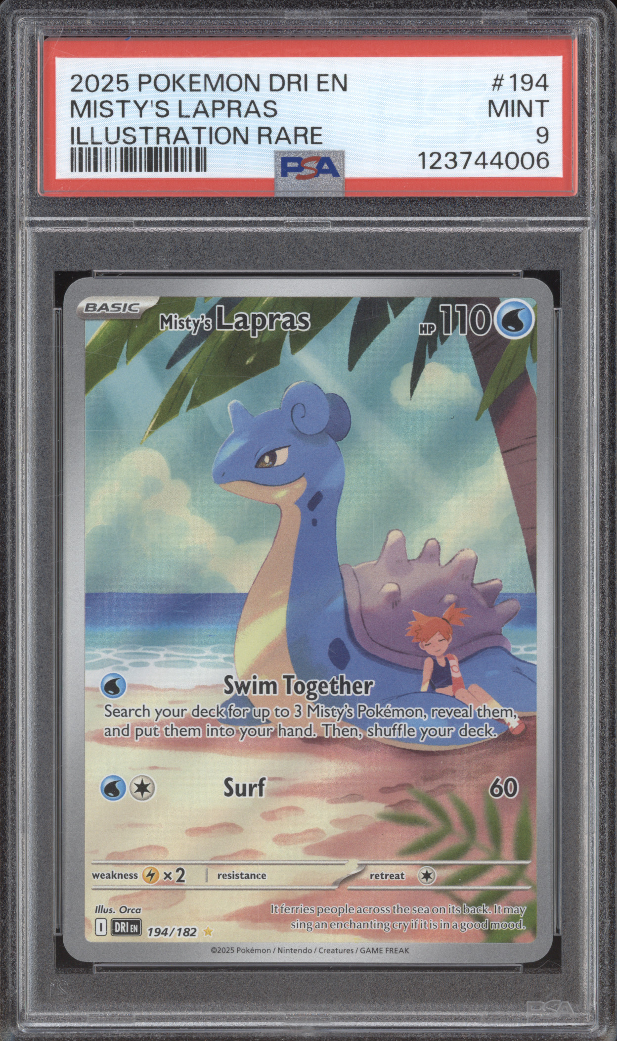 2025 Pokemon DRI EN #194 Misty's Lapras Illustration Rare — front