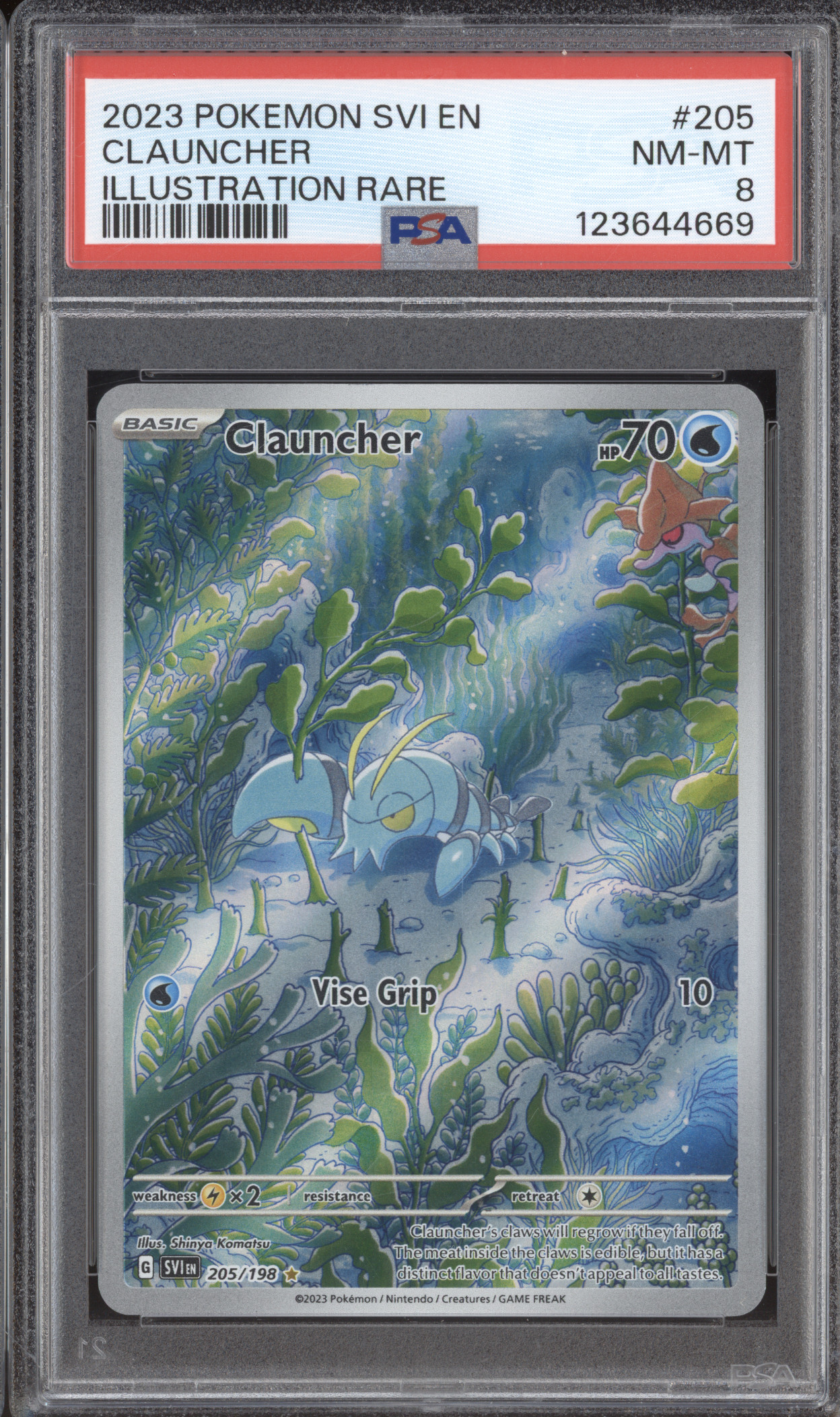 2023 Pokémon Scarlet & Violet #205 Clauncher Illustration Rare — front