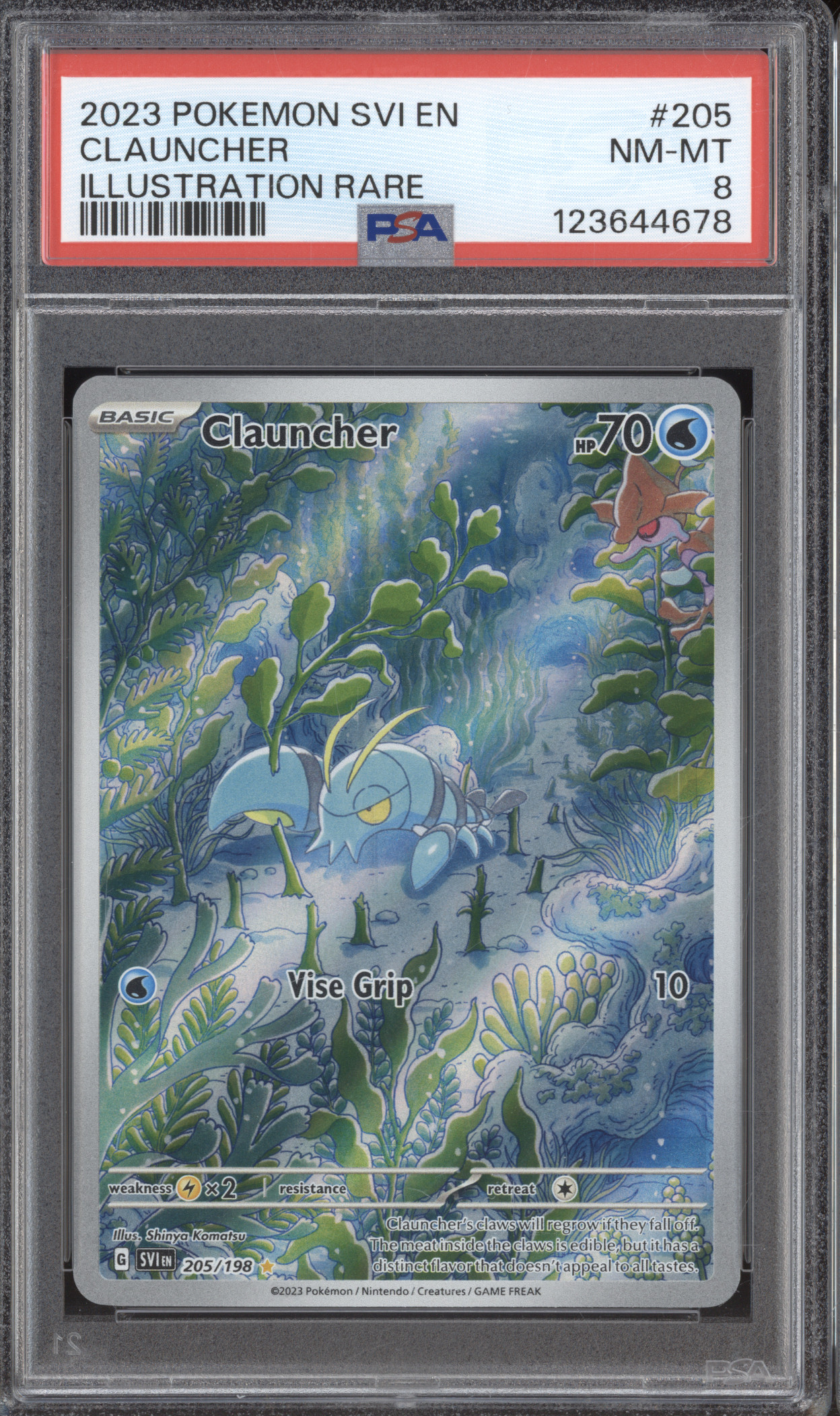 2023 Pokémon Scarlet & Violet #205 Clauncher Illustration Rare — front