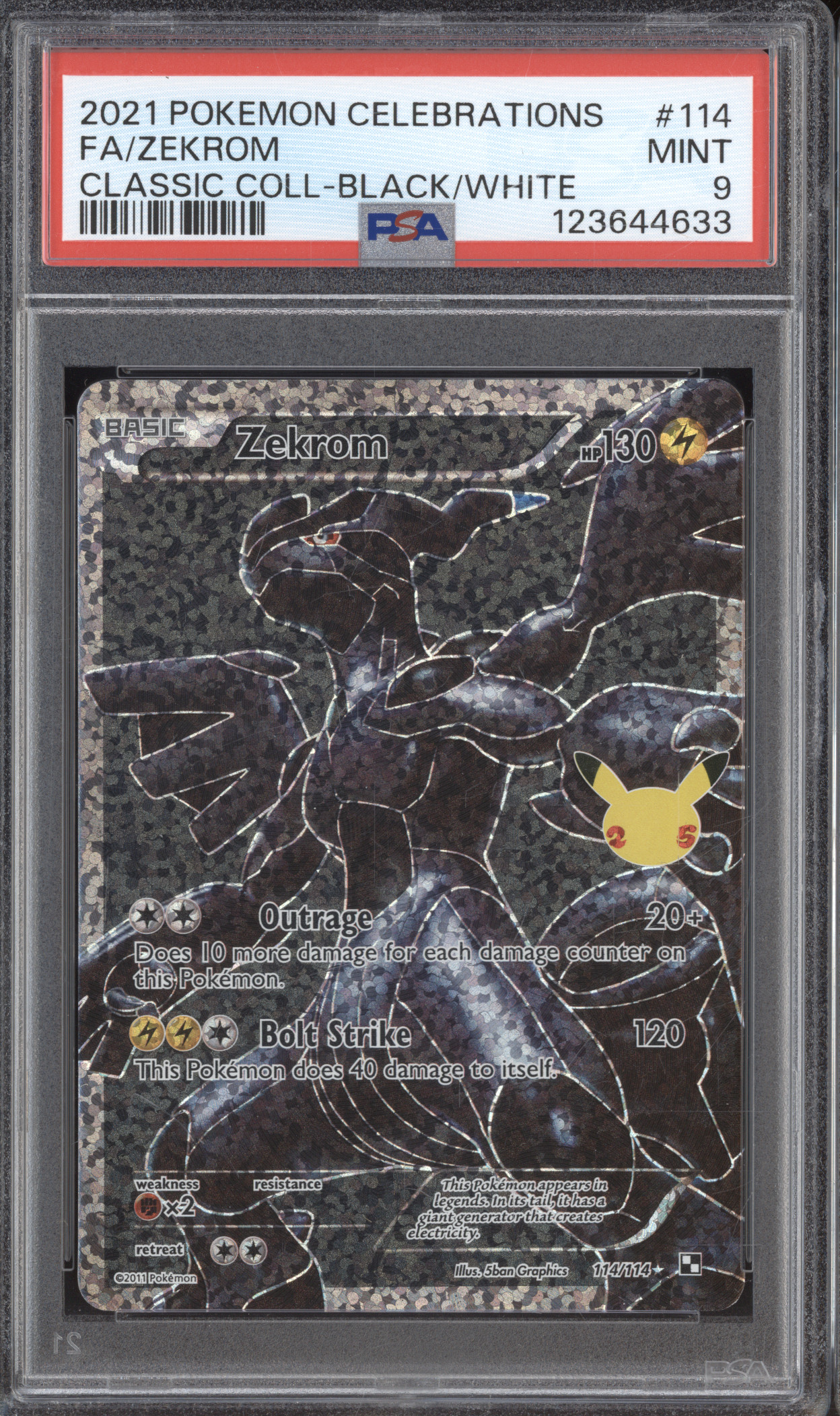 2021 Pokemon Celebrations Classic Collection #114 Zekrom — front