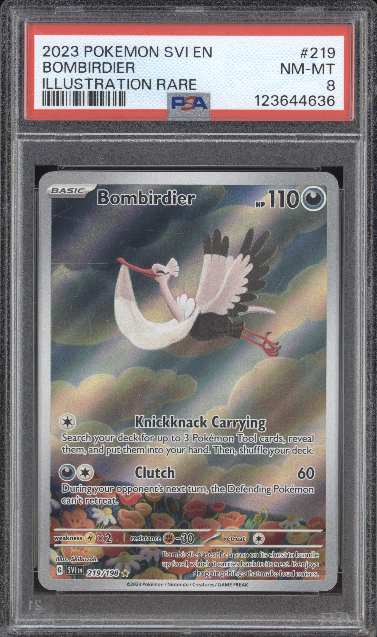 2023 Pokemon Scarlet & Violet #219 Bombirdier Illustration Rare — front