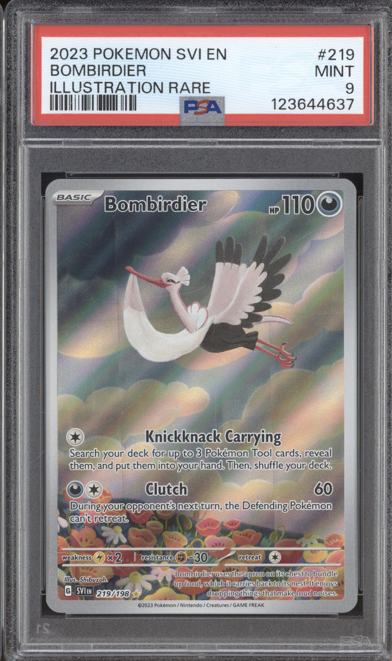 2023 Pokemon Scarlet & Violet #219 Bombirdier Illustration Rare — front