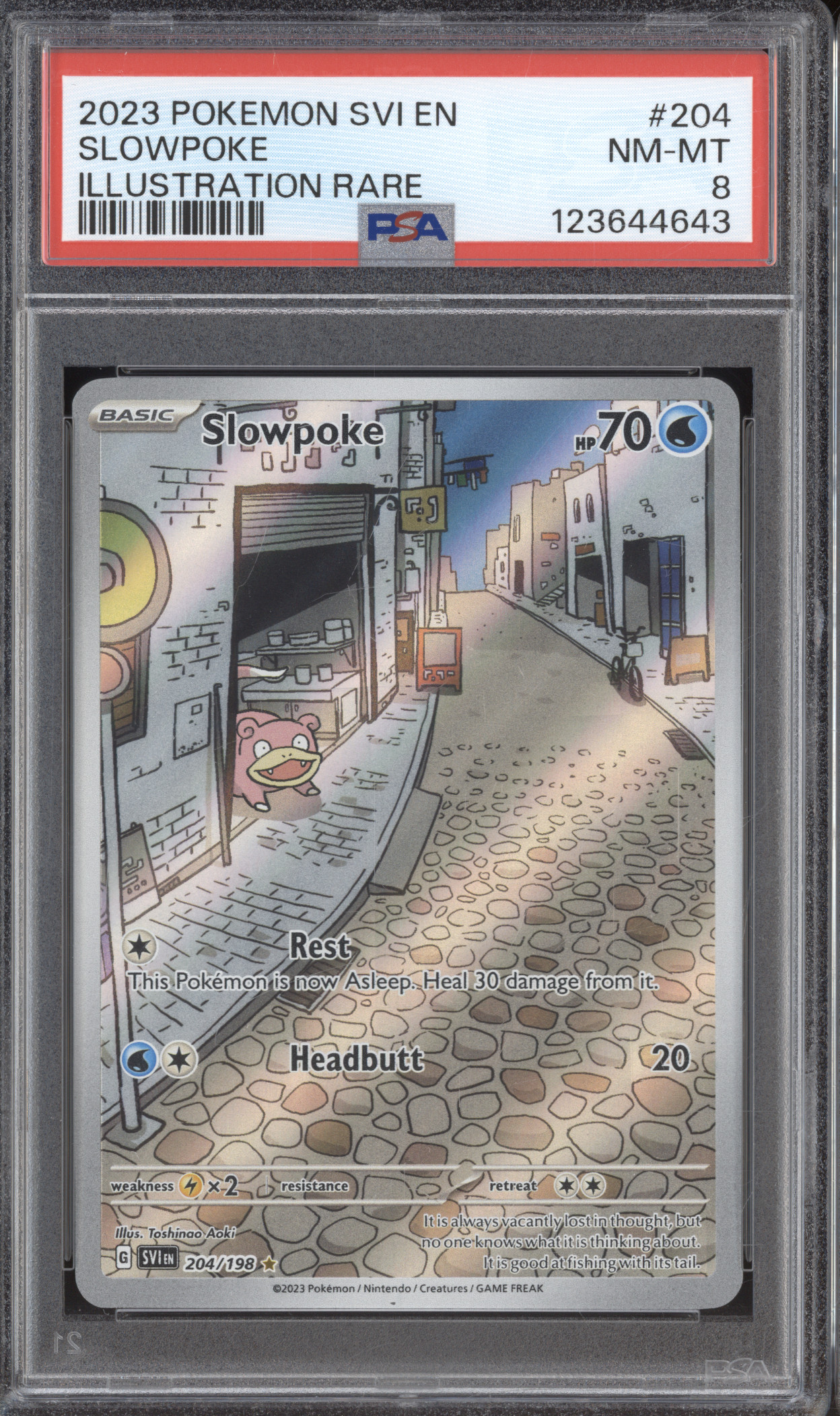2023 Pokemon Scarlet & Violet #204 Slowpoke Illustration Rare — front