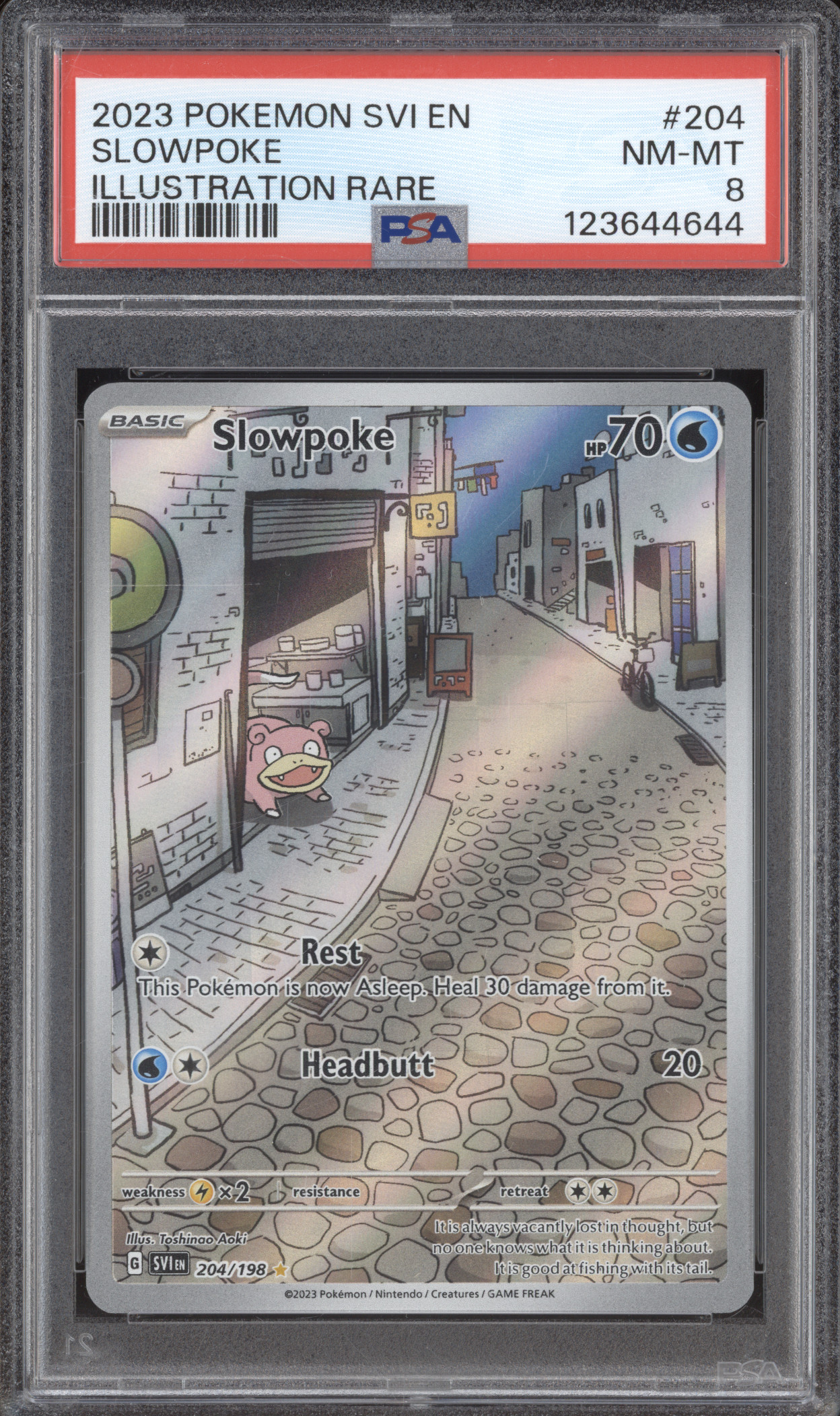 2023 Pokemon Scarlet & Violet #204 Slowpoke Illustration Rare — front