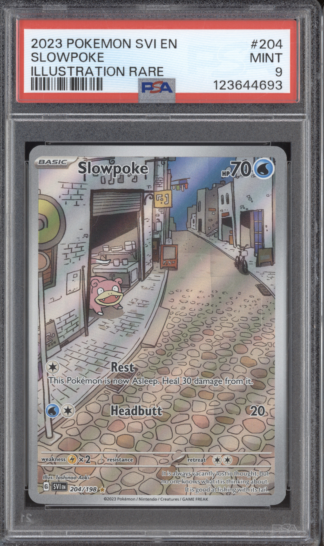 2023 Pokémon SV1 EN #204 Slowpoke Illustration Rare — front