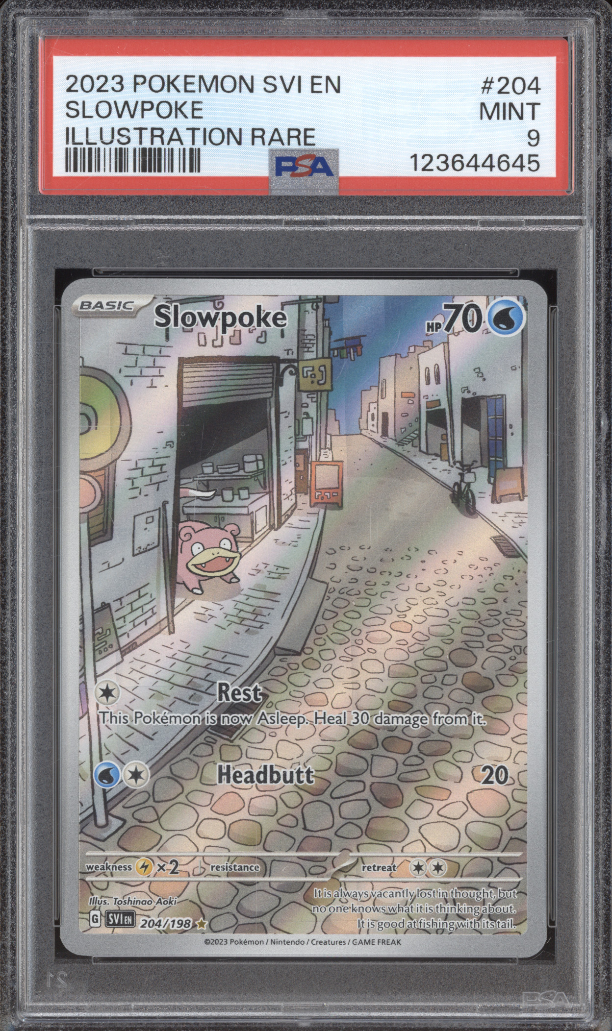 2023 Pokemon SV1 #204 Slowpoke Illustration Rare — front