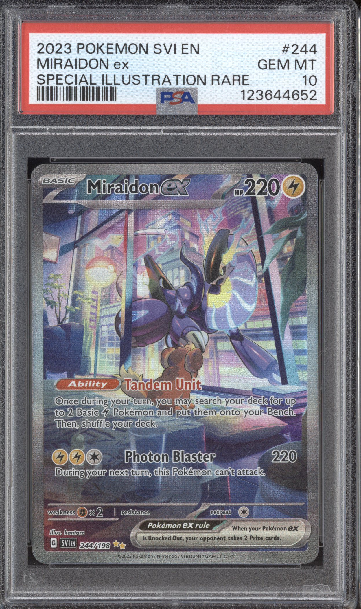 2023 Pokemon Scarlet & Violet #244 Miraidon ex — front