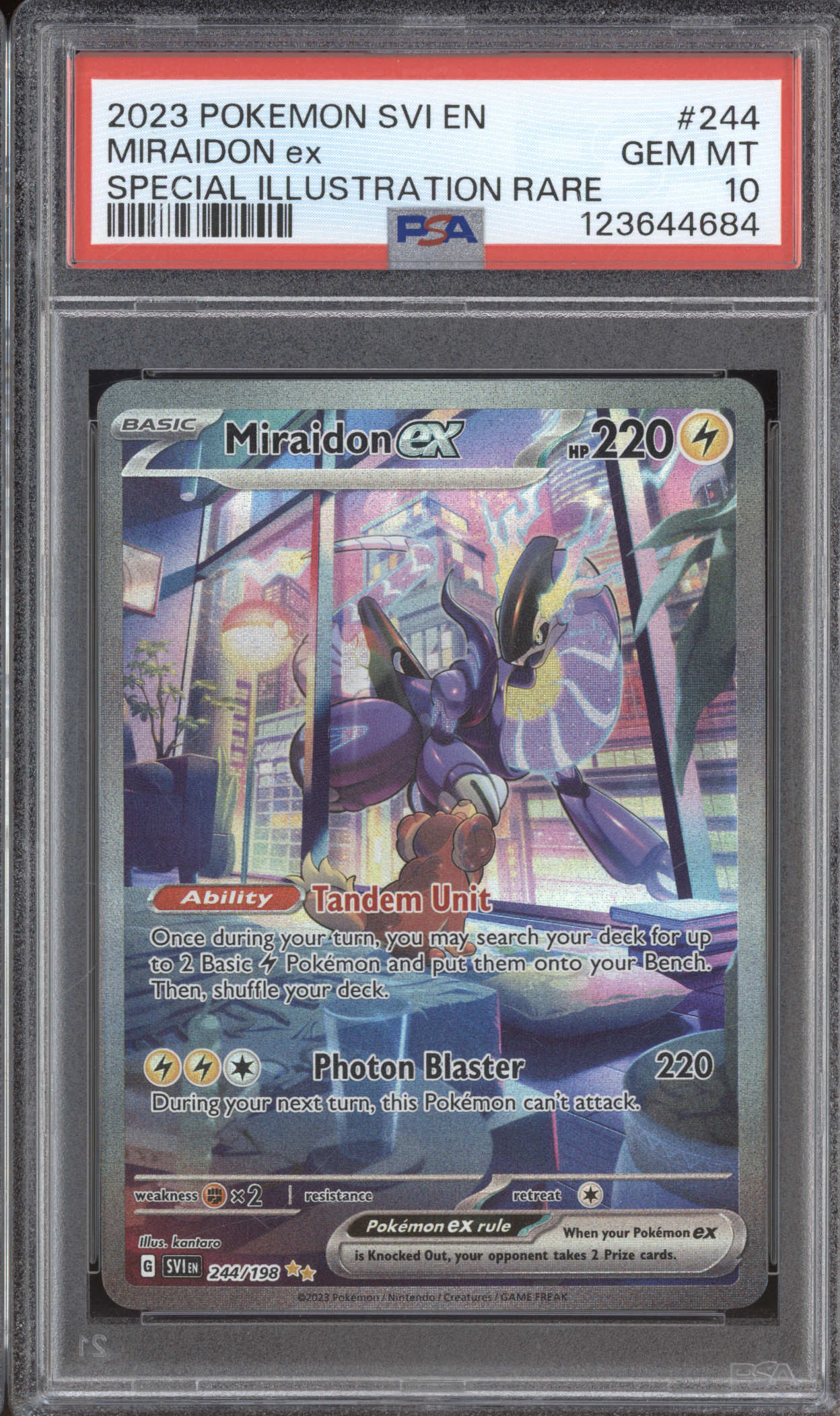 2023 Pokemon Scarlet & Violet #244 Miraidon ex — front