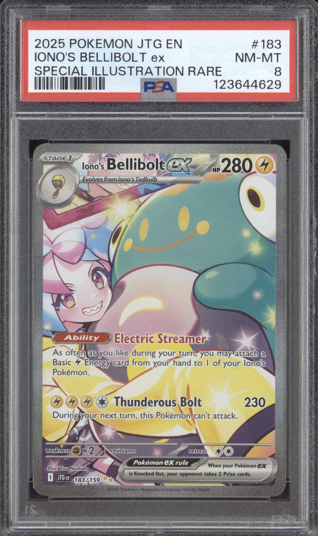 2025 Pokemon JTG EN #183 Iono's Bellibolt ex Special Illustration Rare — front