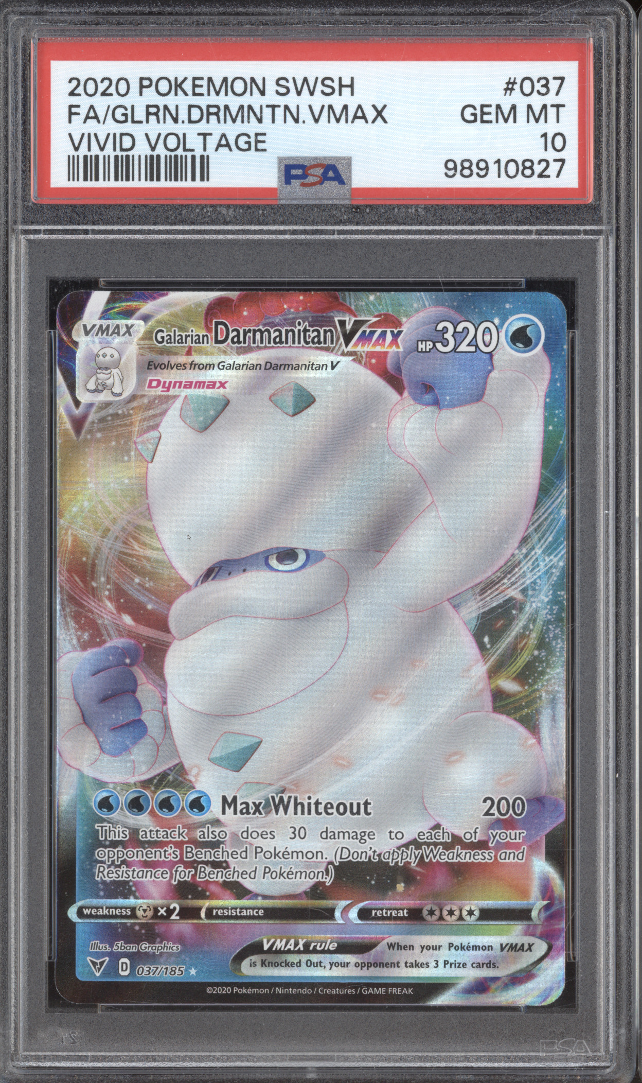 2020 Pokémon SWSH #037 Galarian Darmanitan VMAX — front