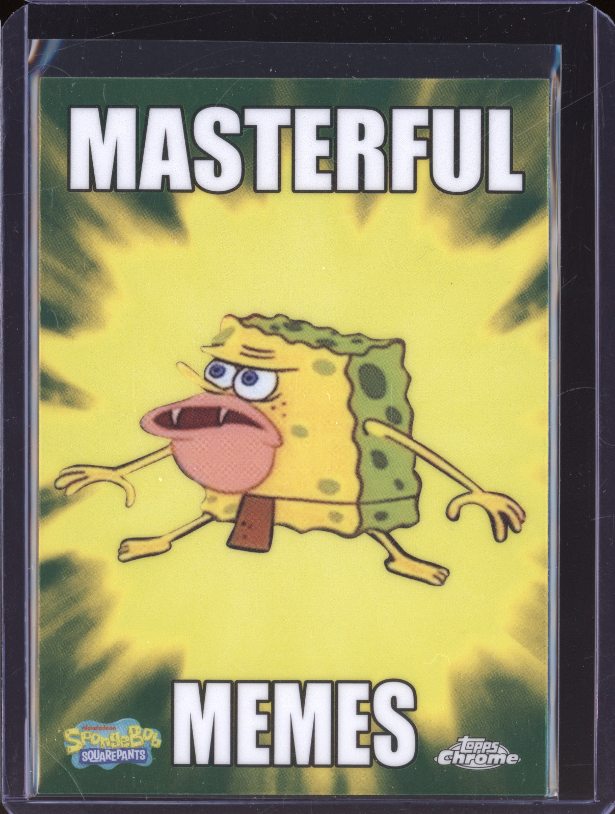 2025 Topps Chrome SpongeBob Masterful Memes #MM-3 SpongeGar SP — front