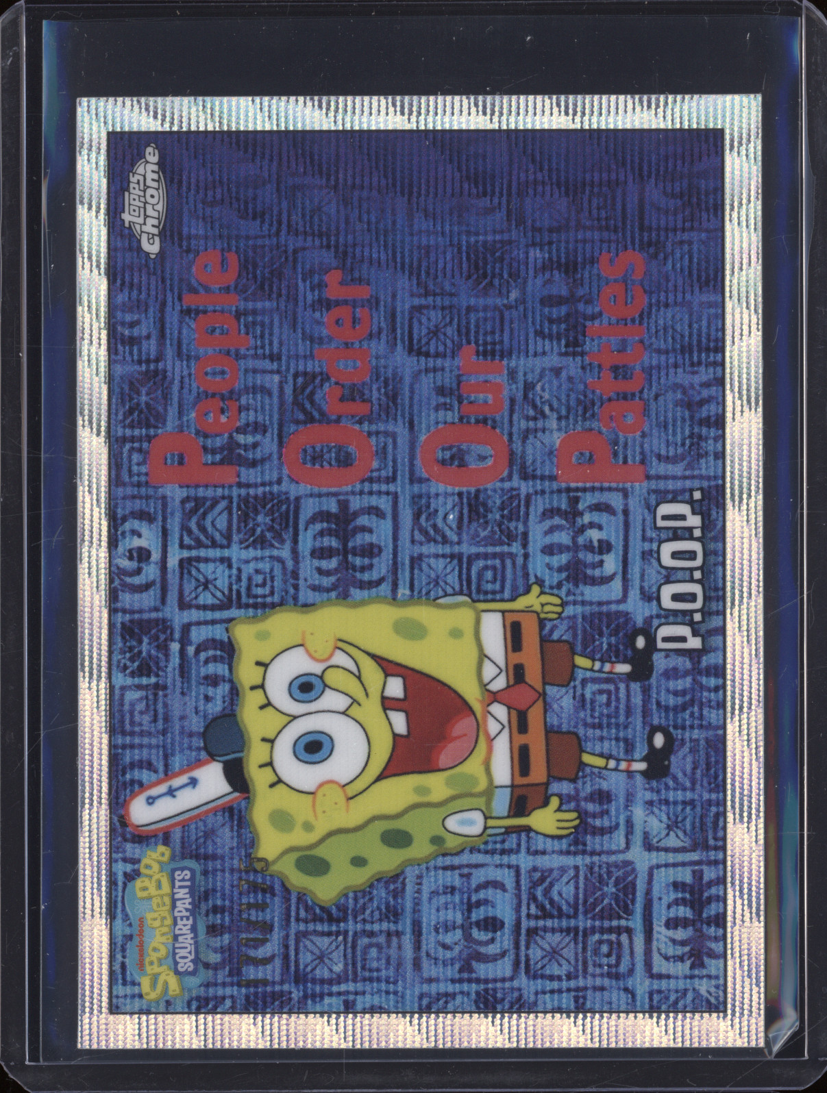 2025 Topps Chrome SpongeBob SquarePants #88 People Order Our Patties P.O.O.P. — front