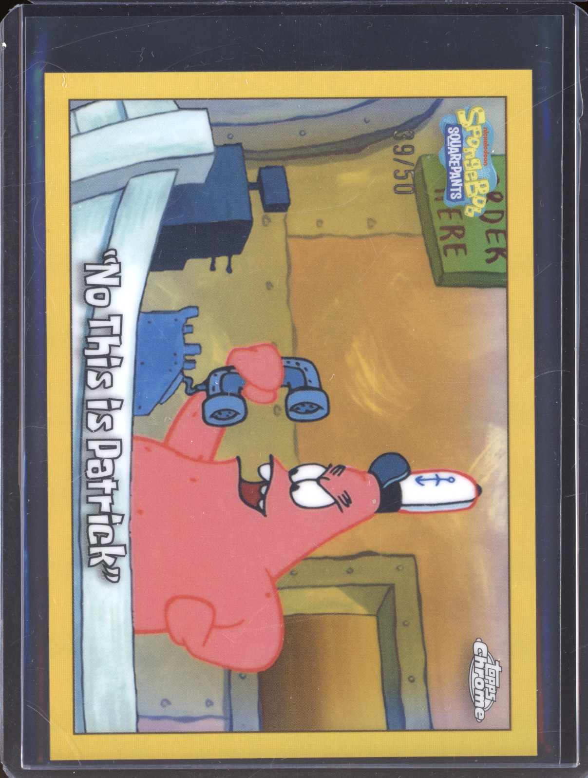 2025 Topps Chrome SpongeBob #67 "No This Is Patrick" — front