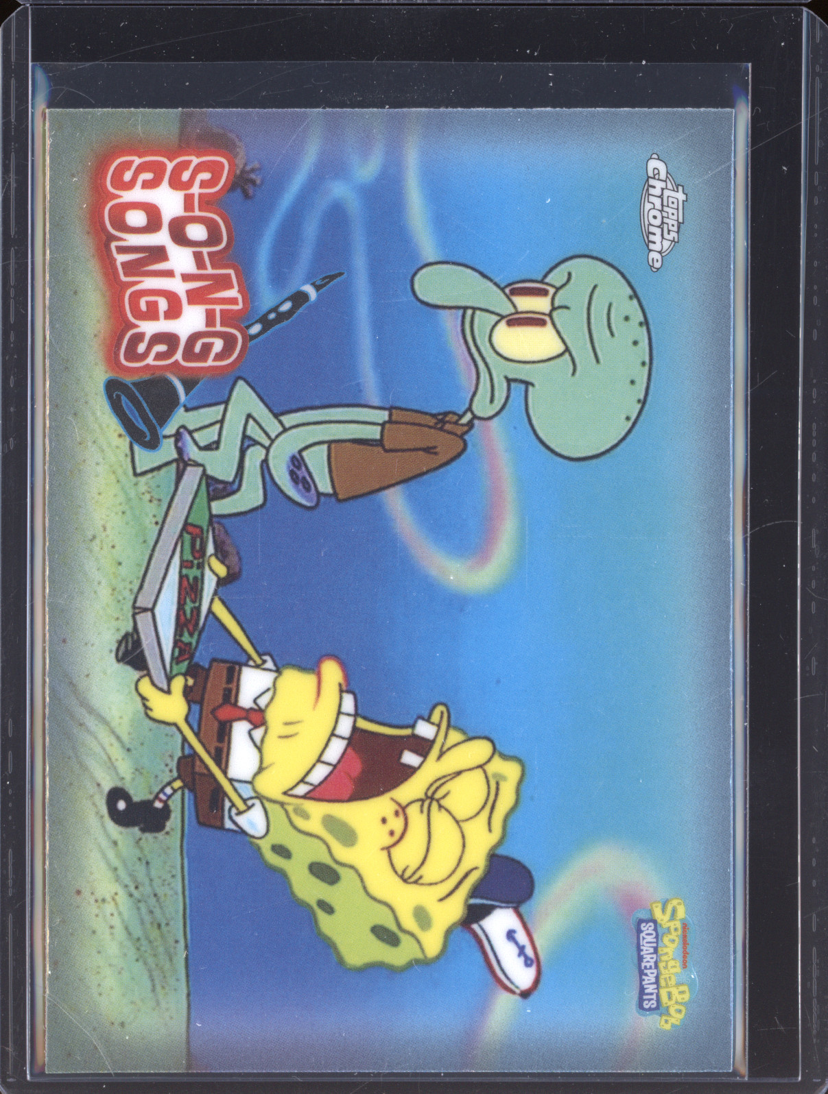 2025 Topps Chrome SpongeBob #S-13 The Krusty Krab Pizza S-O-N-G Songs — front