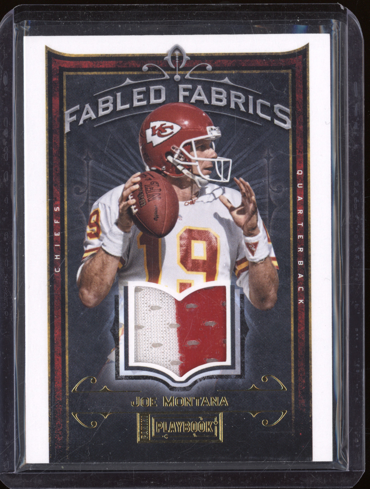 2012 Panini Playbook Fabled Fabrics Joe Montana — front